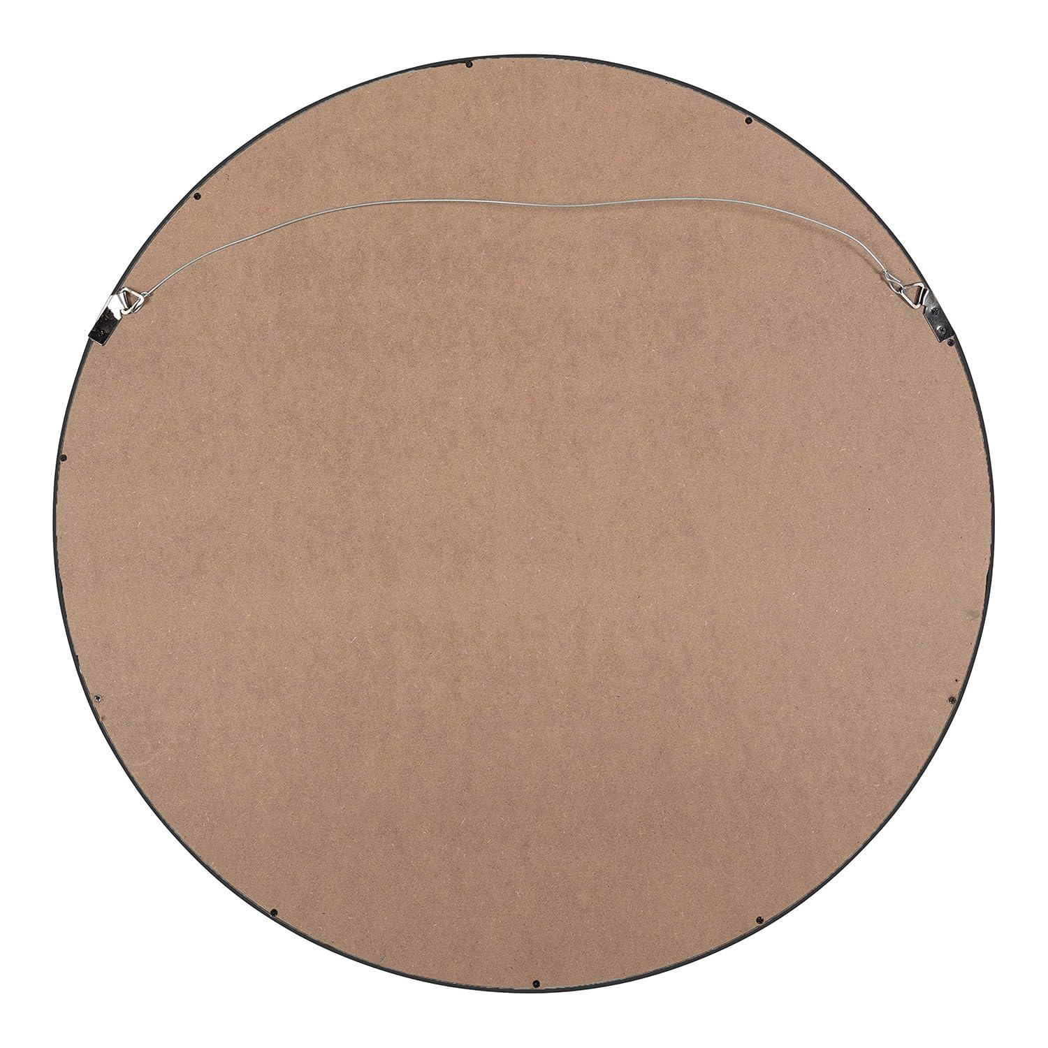 24" Wheeler Round Wall Mirror with Shelf, Modern Decor - Kate & Laurel All Things Decor