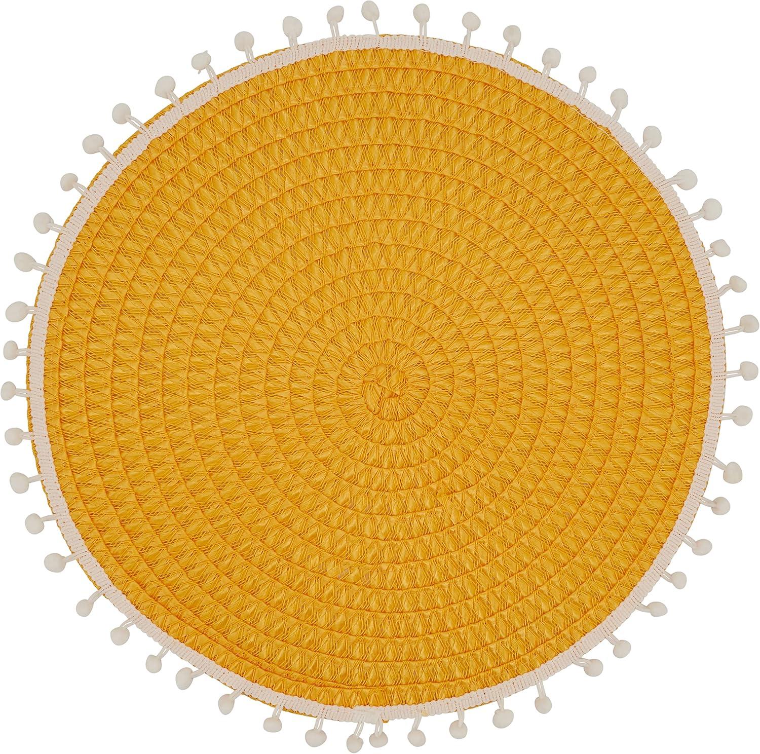 Brielle Polypropylene Plastic No Pattern Round Placemat