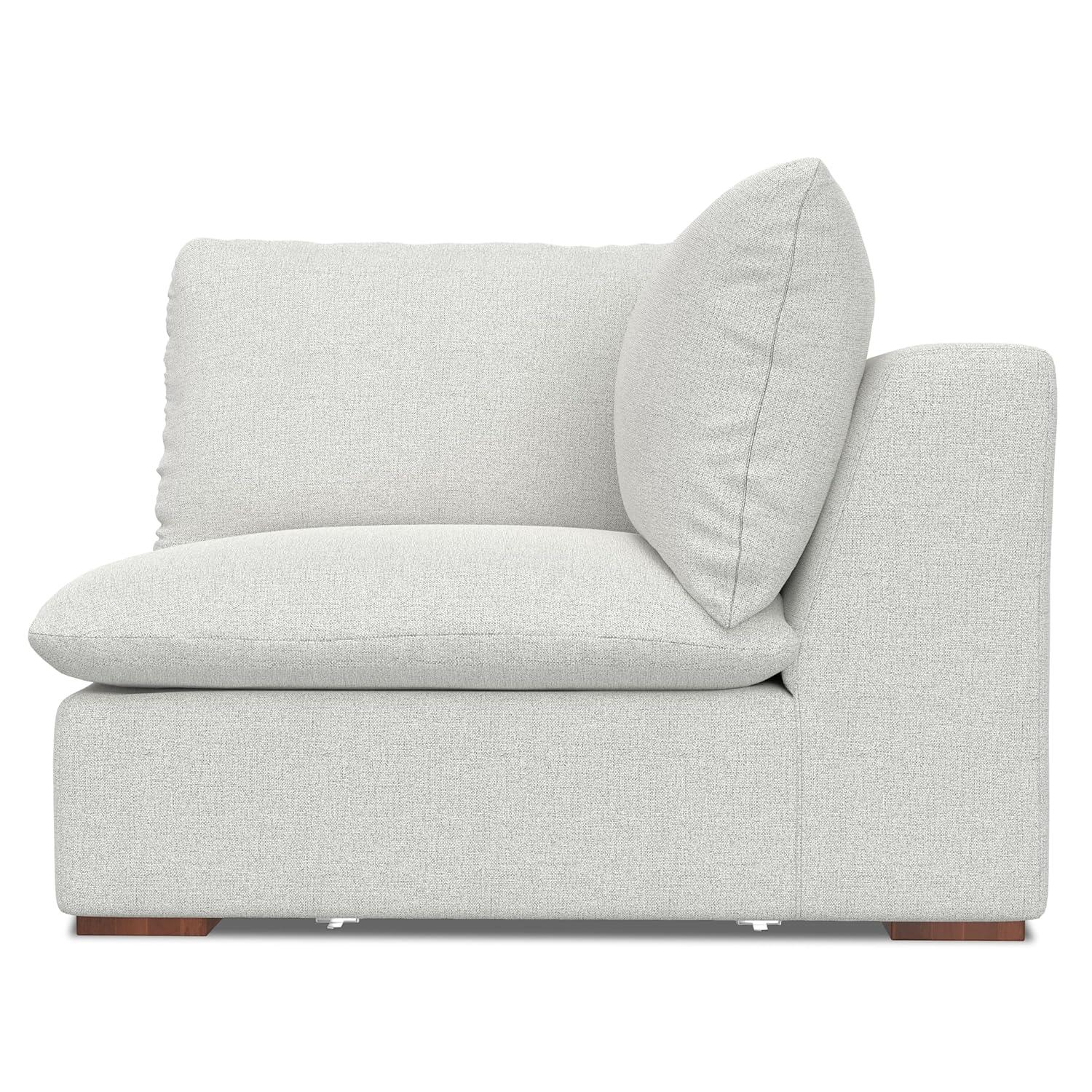 AllModern Maud Modular Sofa and Ottoman Set 125-inch-wide L-Shaped Sofa and Matching 36-inch-wide Table Ottoman for Living Room