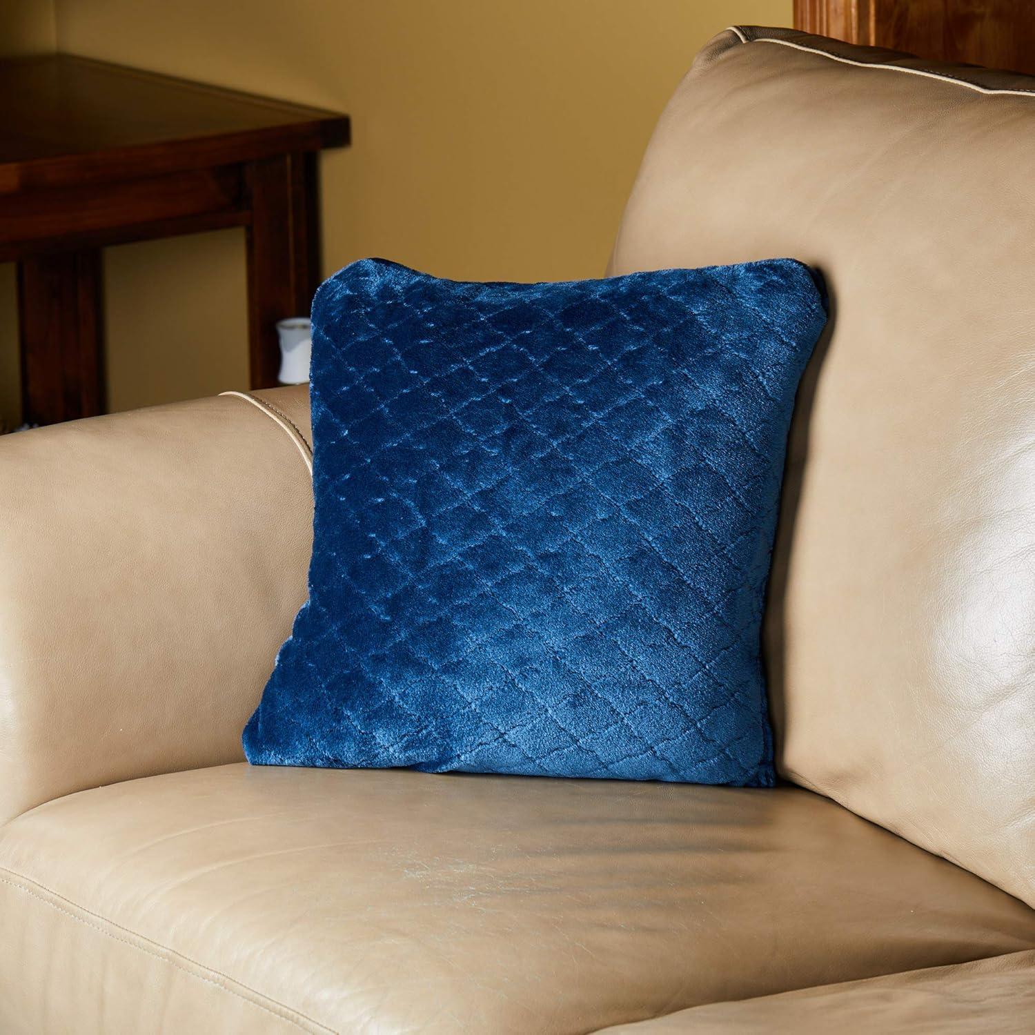 Outrageously Soft Convertible Cozee Blanket and Pillow - 2 in 1 Throw and Pillow - 60 x 70 Inches - Blue