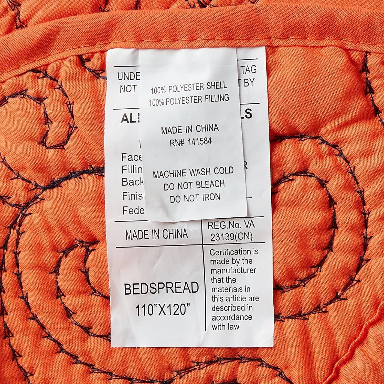 Home Soft Things Damask Embroidery Oversized 4 Piece Quilt Set