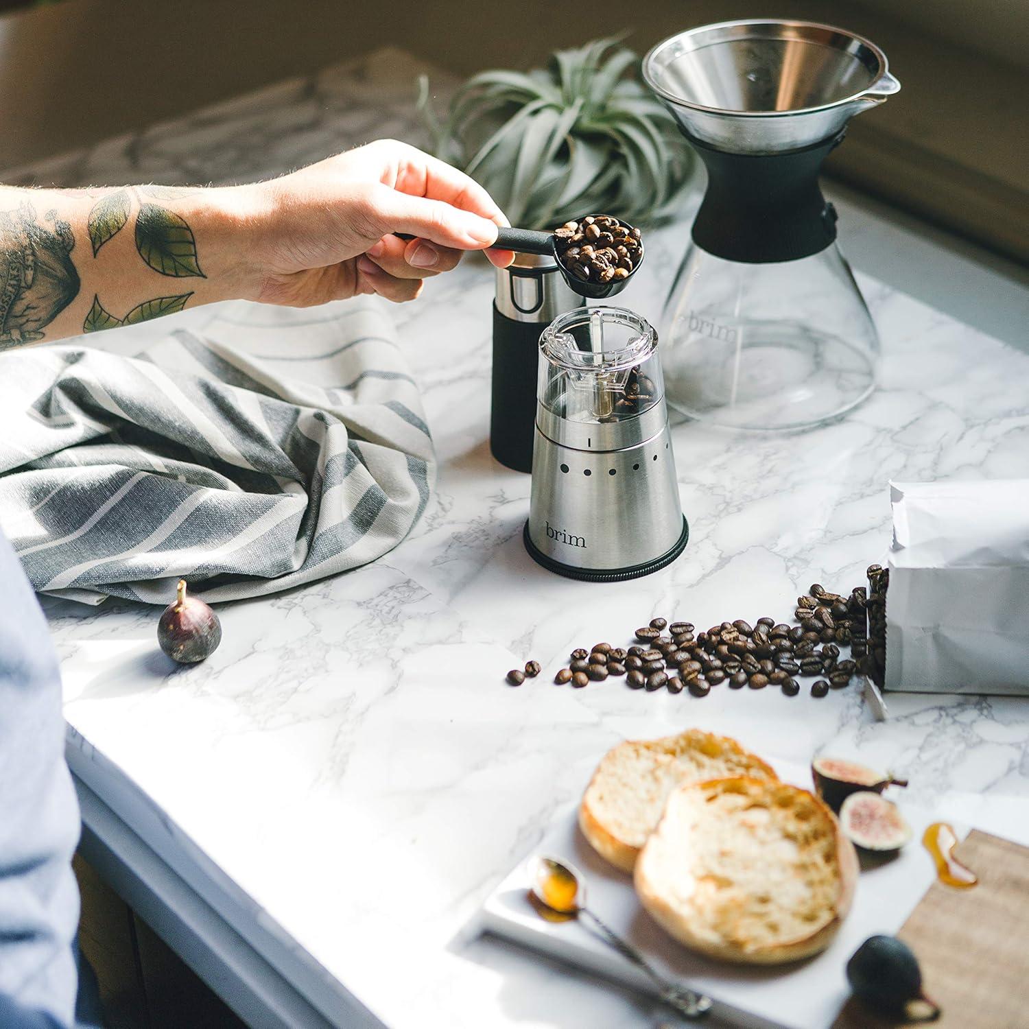 Brim - 1.6-Oz Electric Handheld Electric Coffee Grinder - Stainless Steel