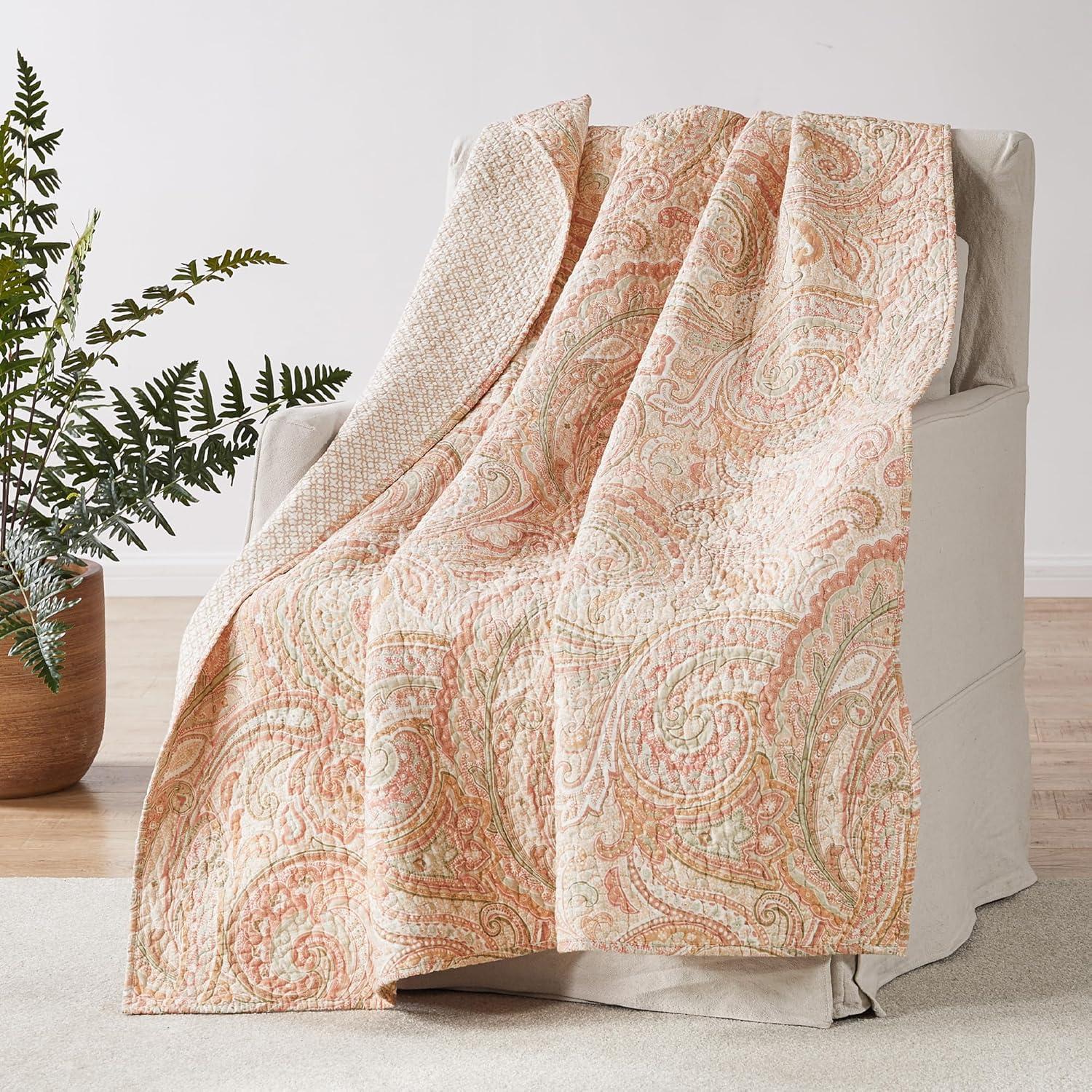 Spruce Blush Quilted Throw - Levtex Home