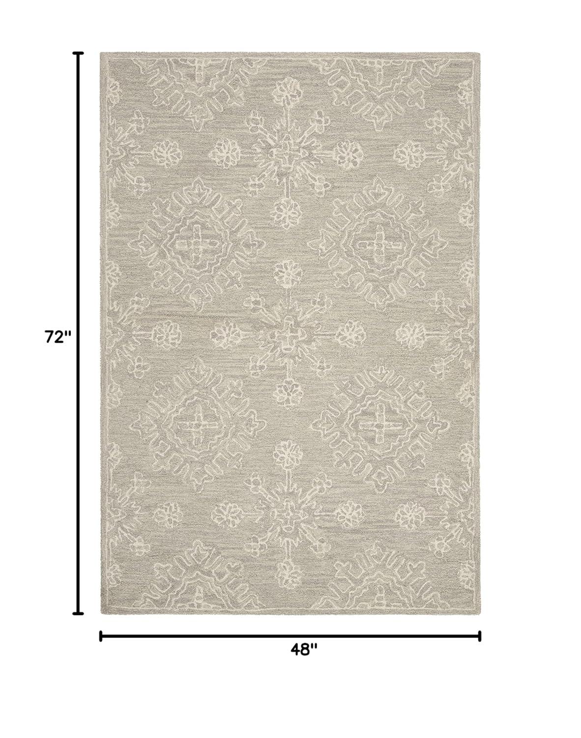 Blossom BLM950 Hand Tufted Area Rug - Light Beige - 4'x6' - Safavieh.