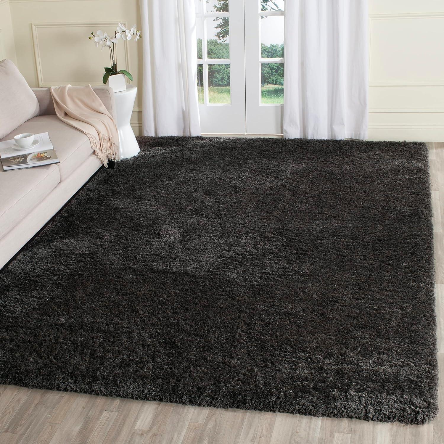 Supreme Shag SGS621 Hand Tufted Indoor Area Rug - Dark Grey - 8'x10' - Safavieh