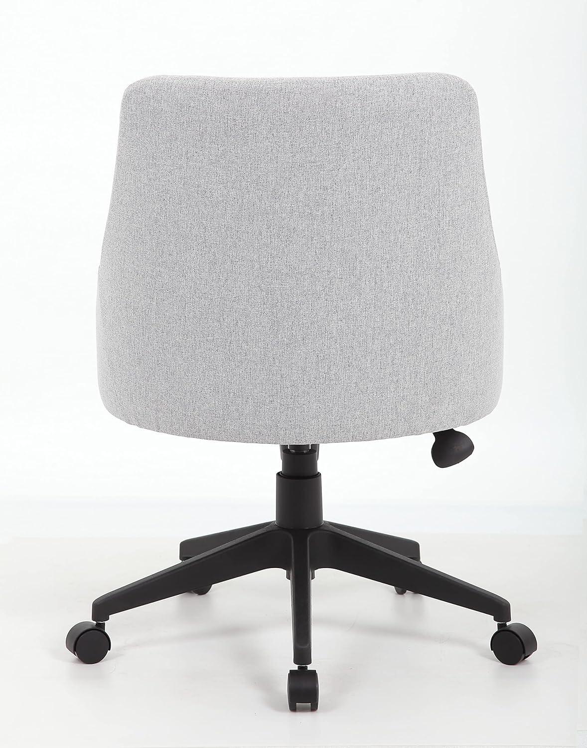 Boyle Desk Chair Gray: Boss Office Products, Molded Back, Pneumatic Lift, Nylon Base