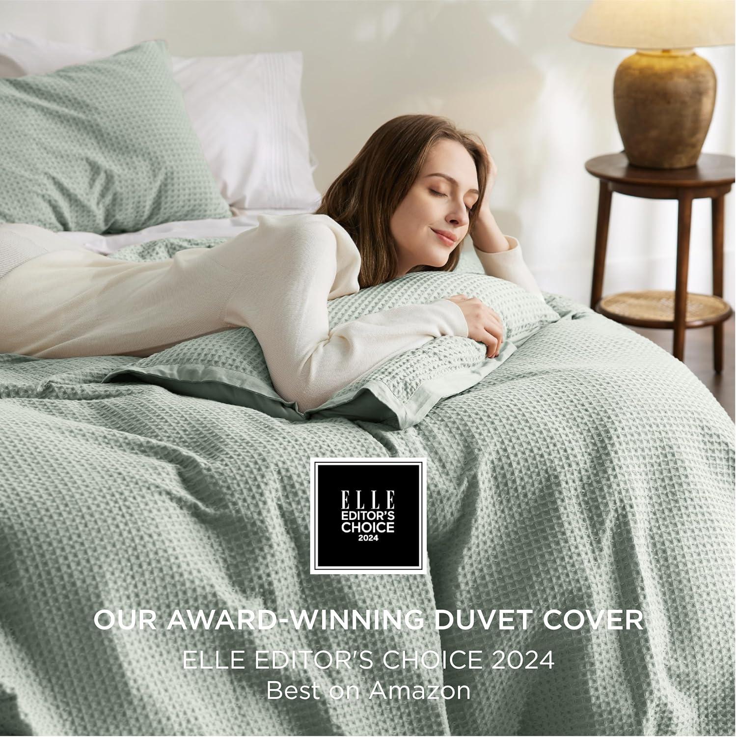 Bedsure Bedsure 100% Cotton Waffle Weave Duvet Cover