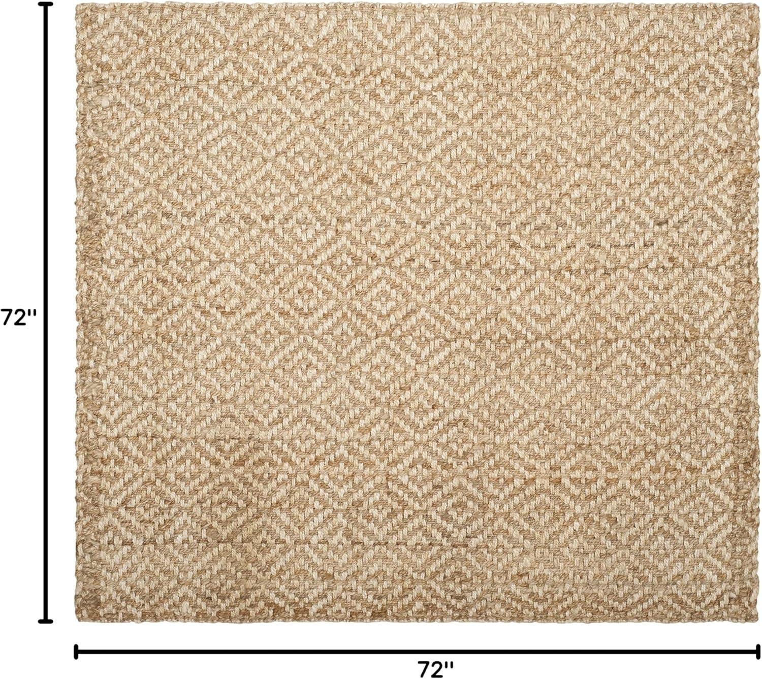 Natural Fiber NF261 Hand Woven Indoor Area Rug - Ivory/Natural - 6'x6' - Safavieh