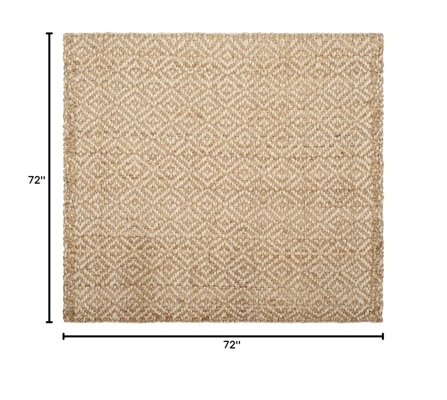 Natural Fiber NF261 Hand Woven Indoor Area Rug - Ivory/Natural - 6'x6' - Safavieh