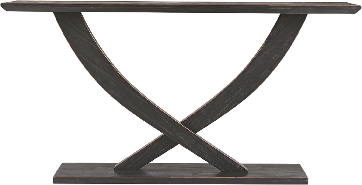 Rasmus Console Table Black Charcoal - Boraam: Acacia Wood, Hallway Display, Rubberwood Frame