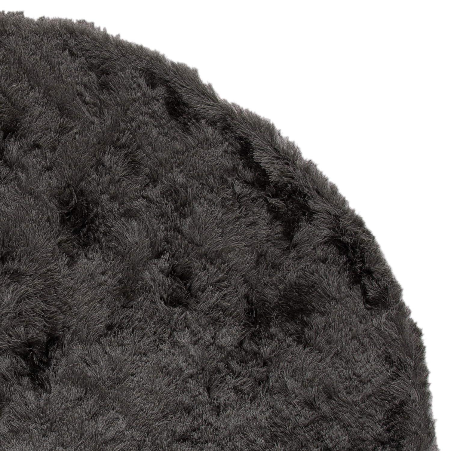 Paris Shag SG511 Hand Tufted Indoor Accent Rug - Titanium - 4' Round - Safavieh