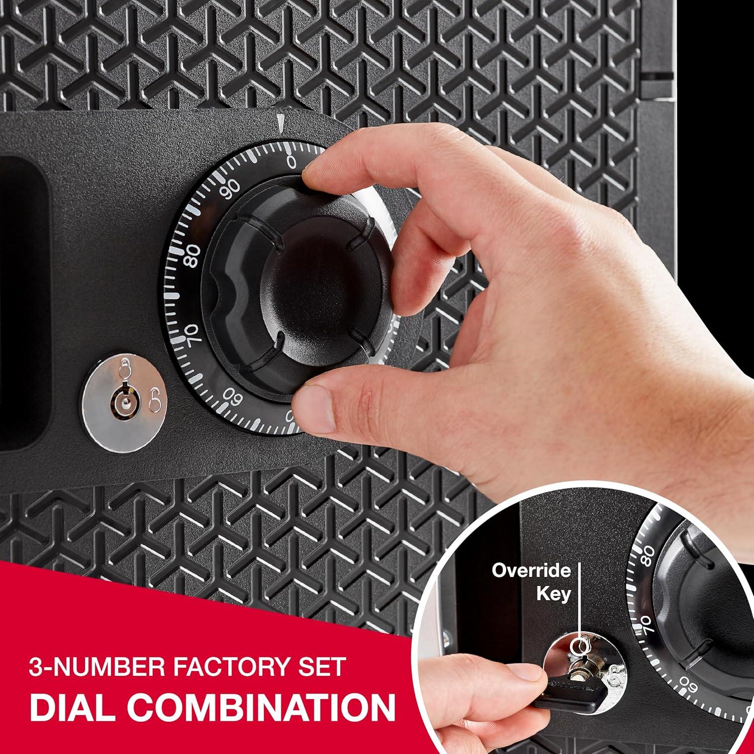 Sentry Safe Home Safe, Fire-Resistant, Water-Resistant with Combination Lock and Override Key