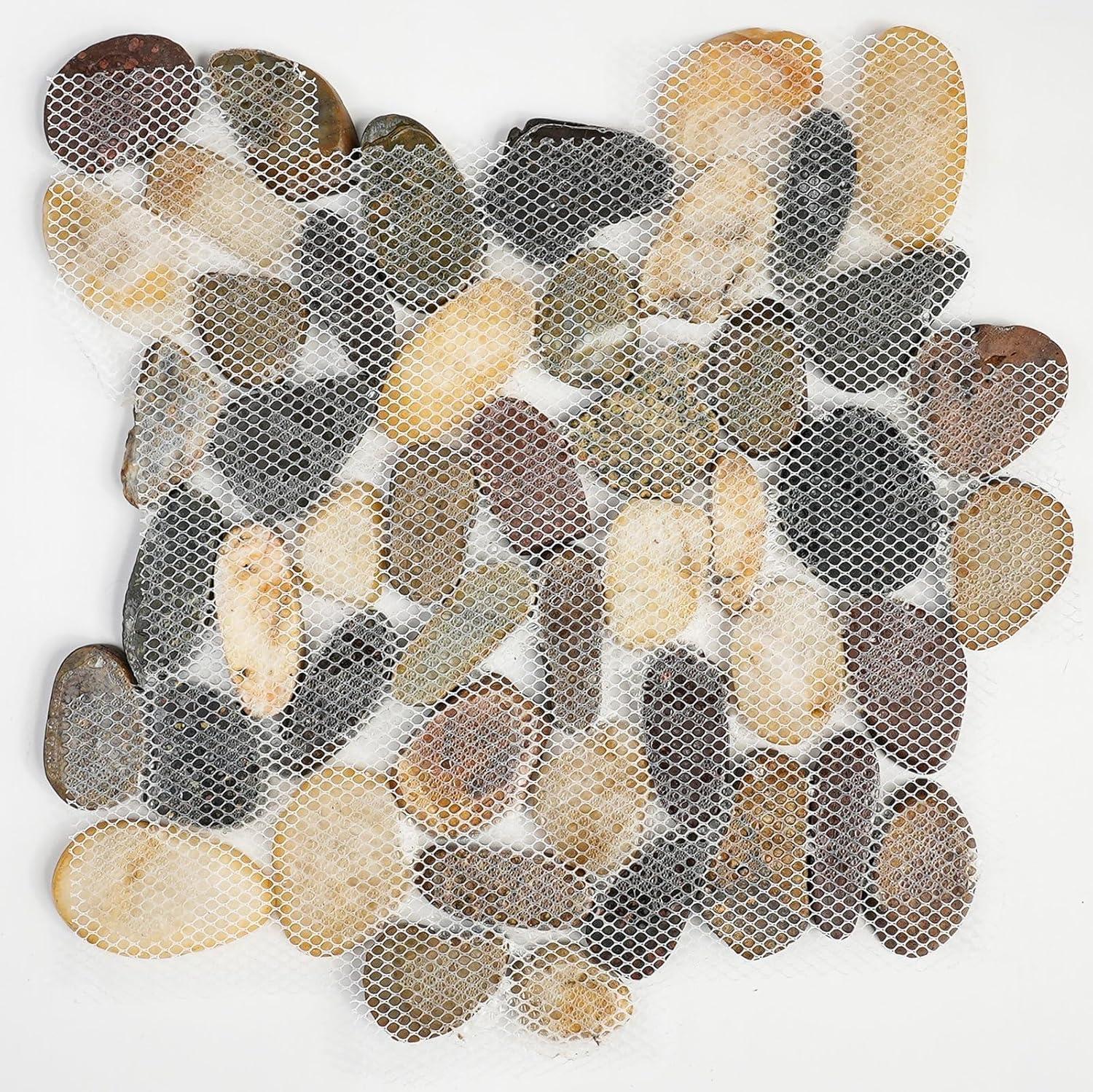 StoneCreek Pebble Mosaic Tile for Floors & Walls, 6 Pieces per Box