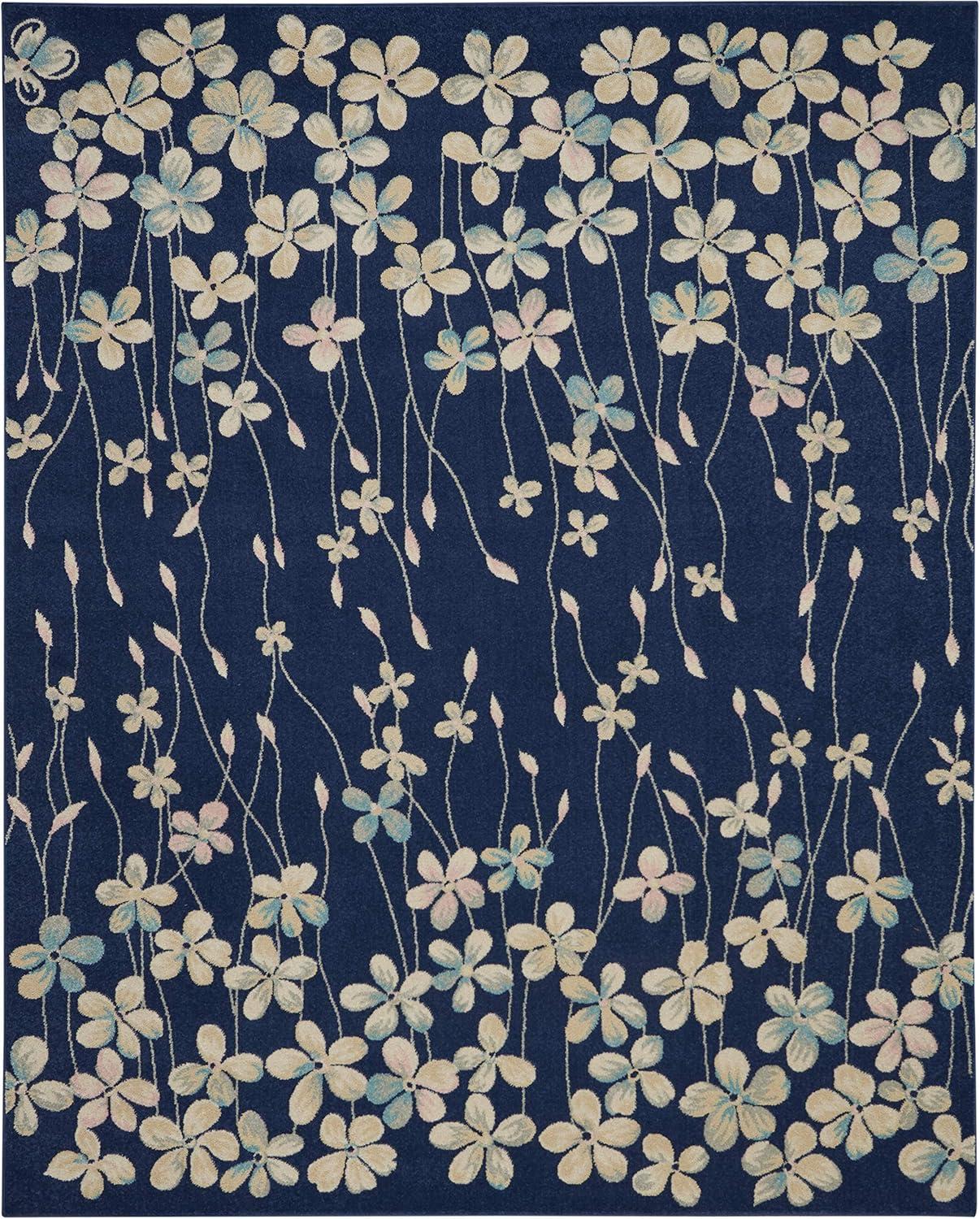 Nourison Tranquil Bohemian Botanical Bloom Area Rug