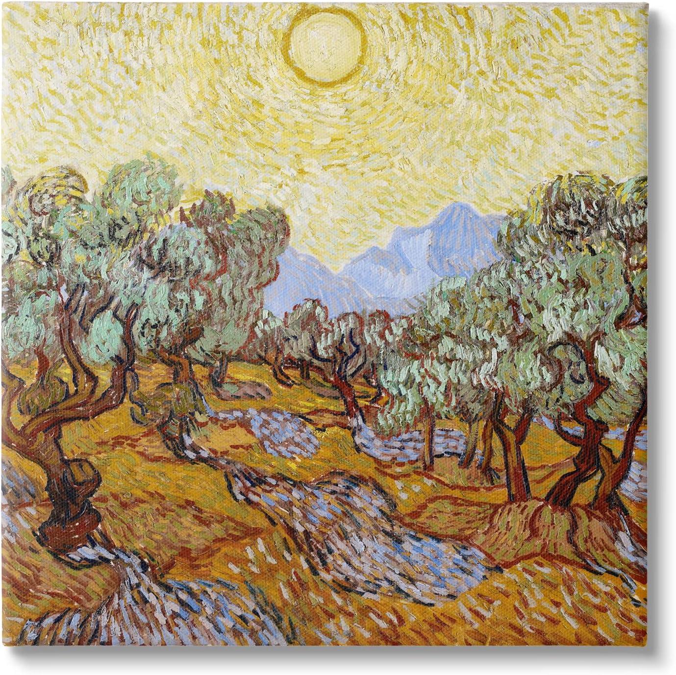 Stupell Industries Olijfbomen Olive Branches Vincent van Gogh Classic Painting Painting Gallery Wrapped Canvas Print Wall Art, Design by one1000paintings