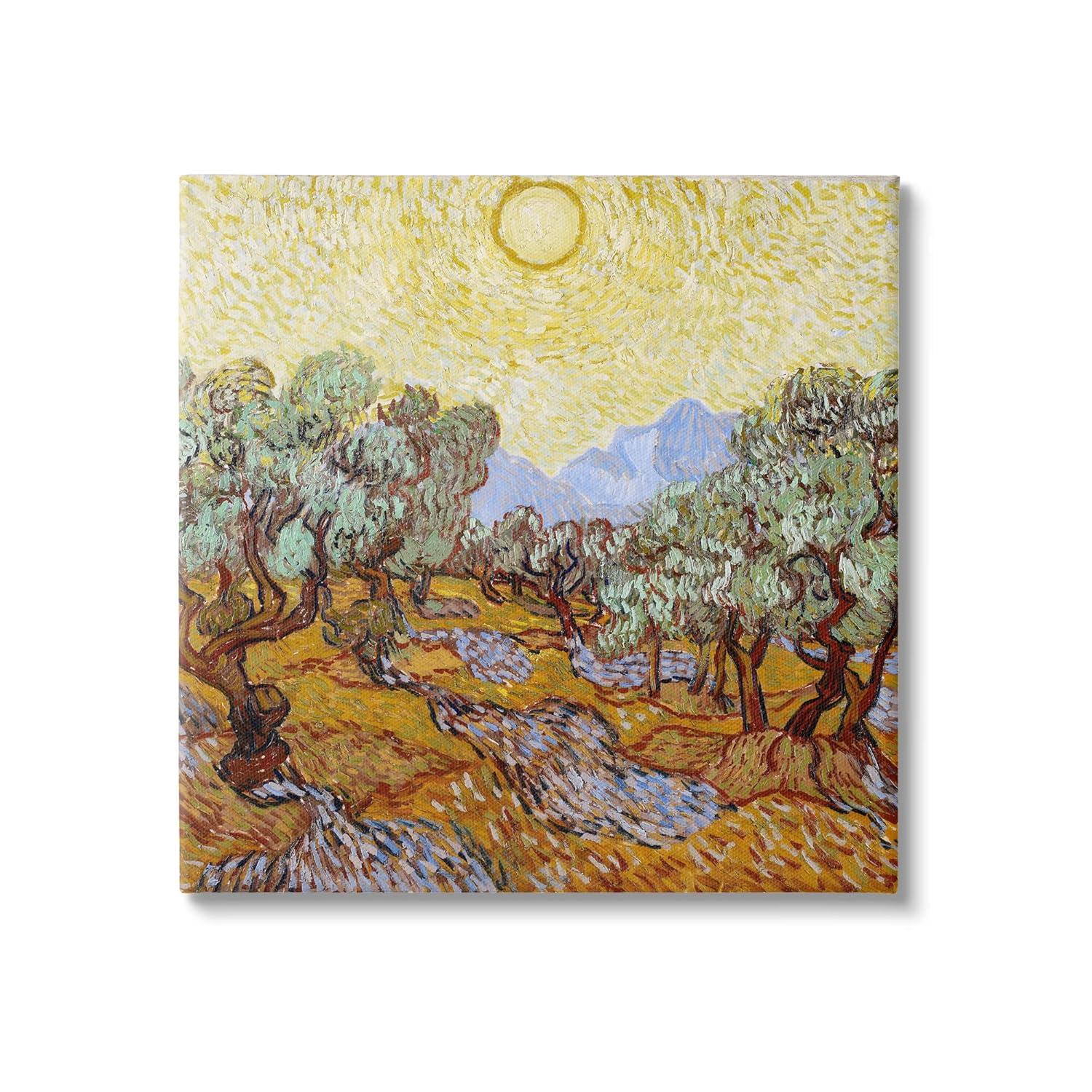 Stupell Industries Olijfbomen Olive Branches Vincent van Gogh Classic Painting Painting Gallery Wrapped Canvas Print Wall Art, Design by one1000paintings