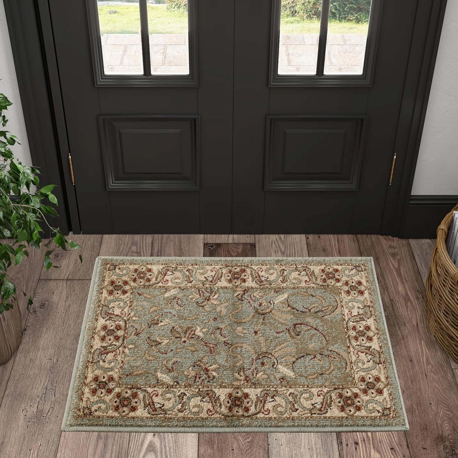 Heritage Traditional Floral Scroll Vines Indoor Or Area Rug