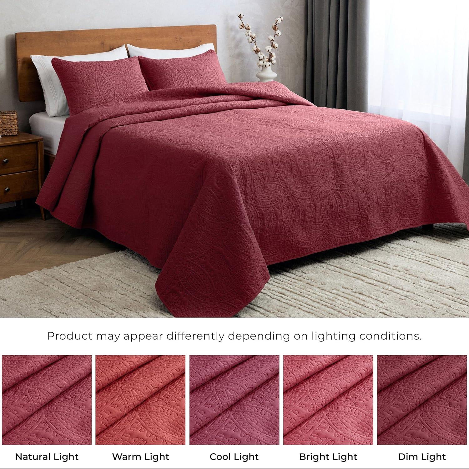 Mellanni Ultrasonic Quilted Coverlet Set