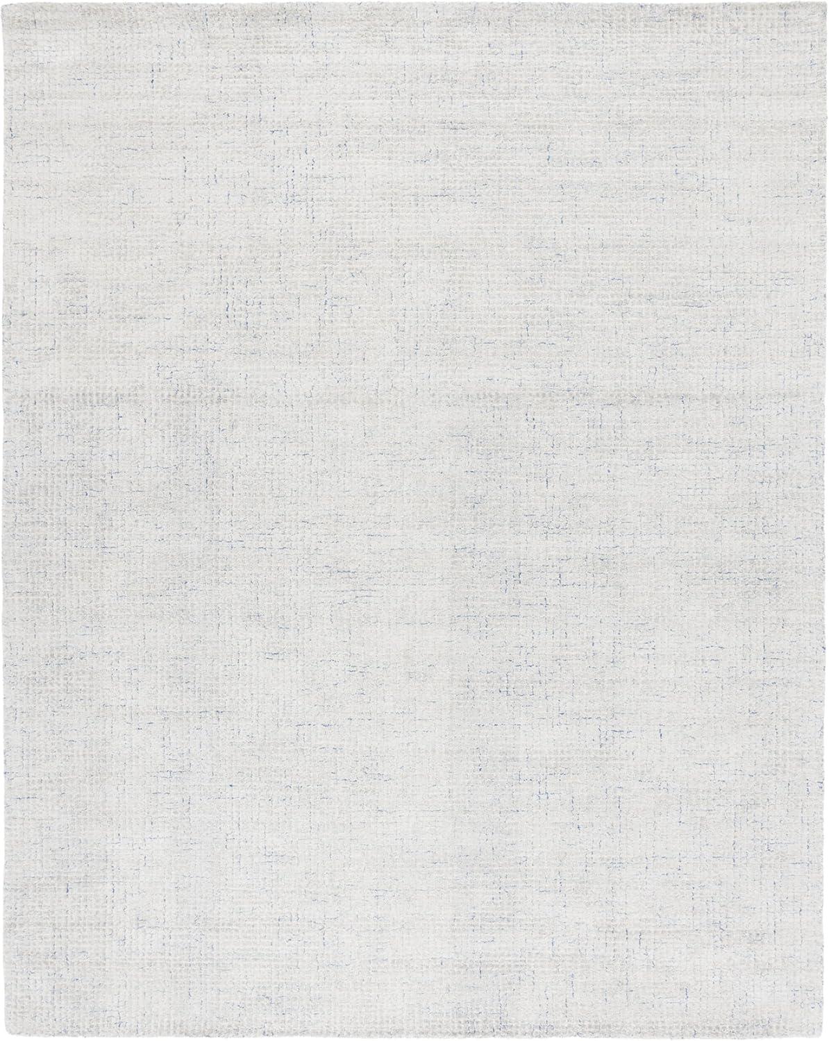 SAFAVIEH Abstract Keith Geometric Abstract Wool Area Rug, Silver/Blue, 9' x 12'