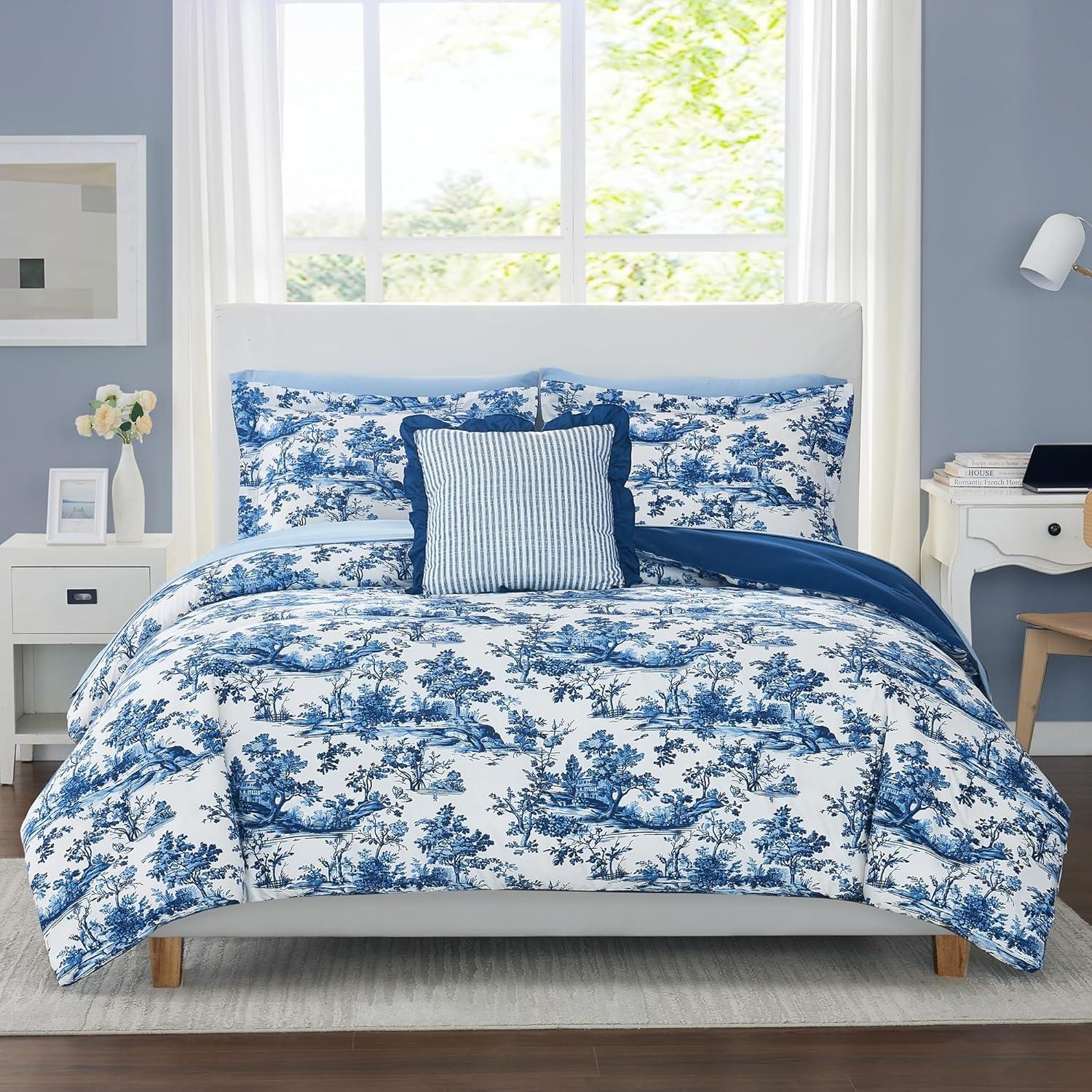 Modern Threads Modern Threads Printed Complete Bed Set - Shaya Toile Design