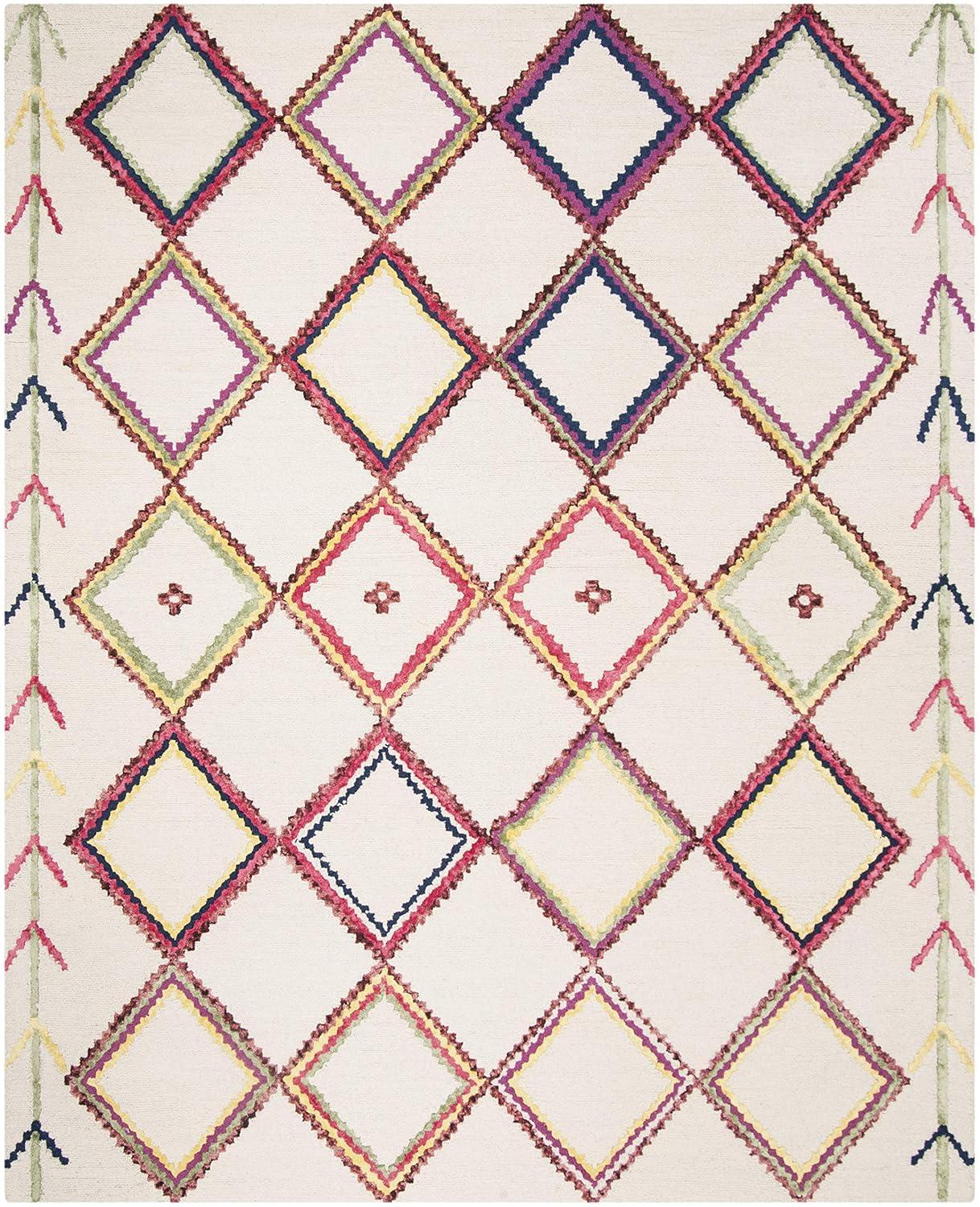 Bellagio BLG563 Hand Tufted Area Rug - Ivory/Multi - 8'x10' - Safavieh.
