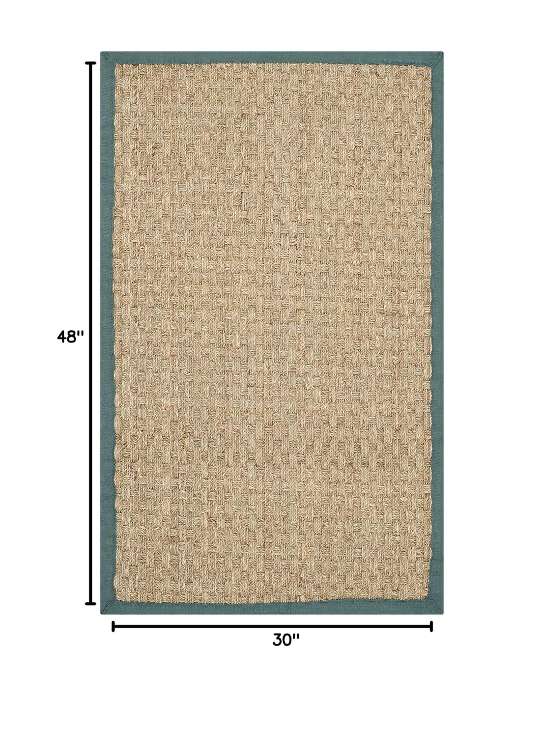 Natural Fiber NF114 Power Loomed Indoor Accent Rug - Natural/Light Blue - 2'6"x4' - Safavieh.