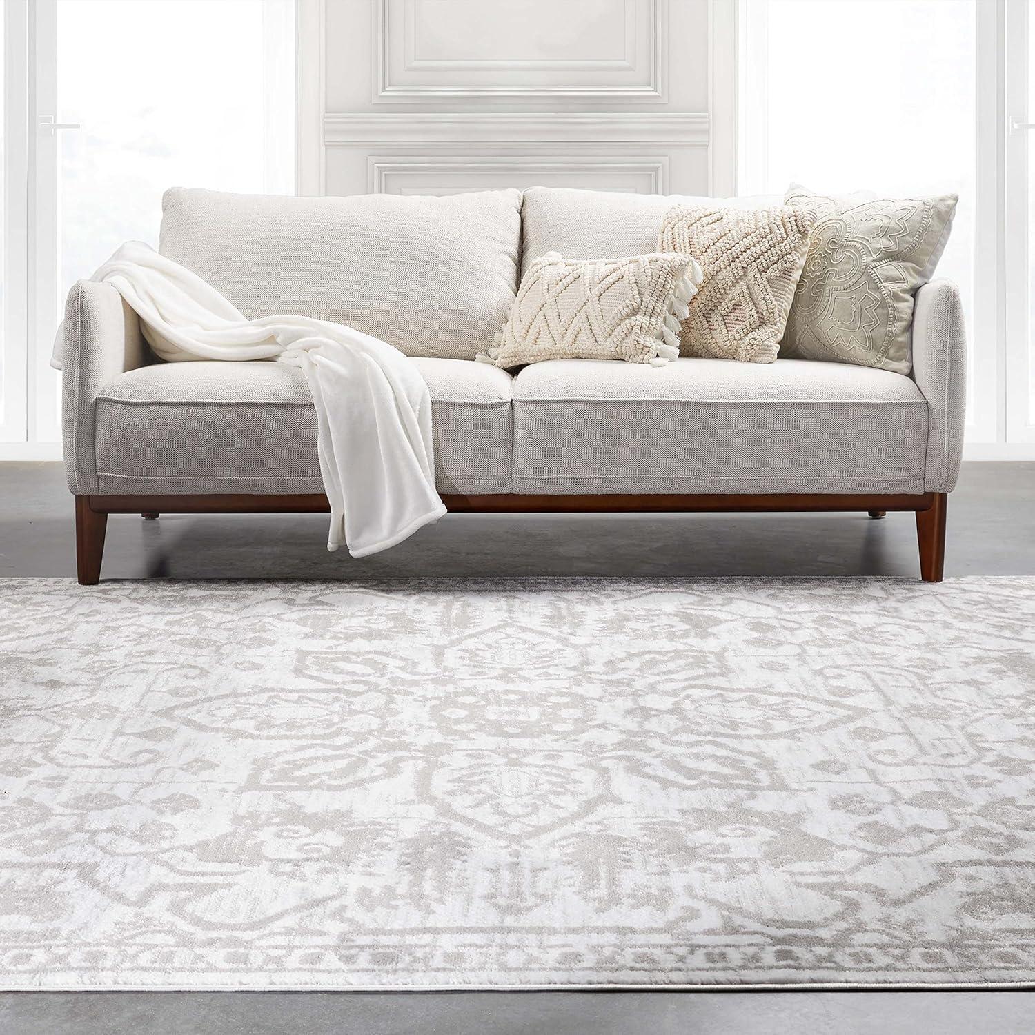 Well Woven Dazzle DISA Vintage Medallion Gold Soft 9'3" x 12'6" Area Rug