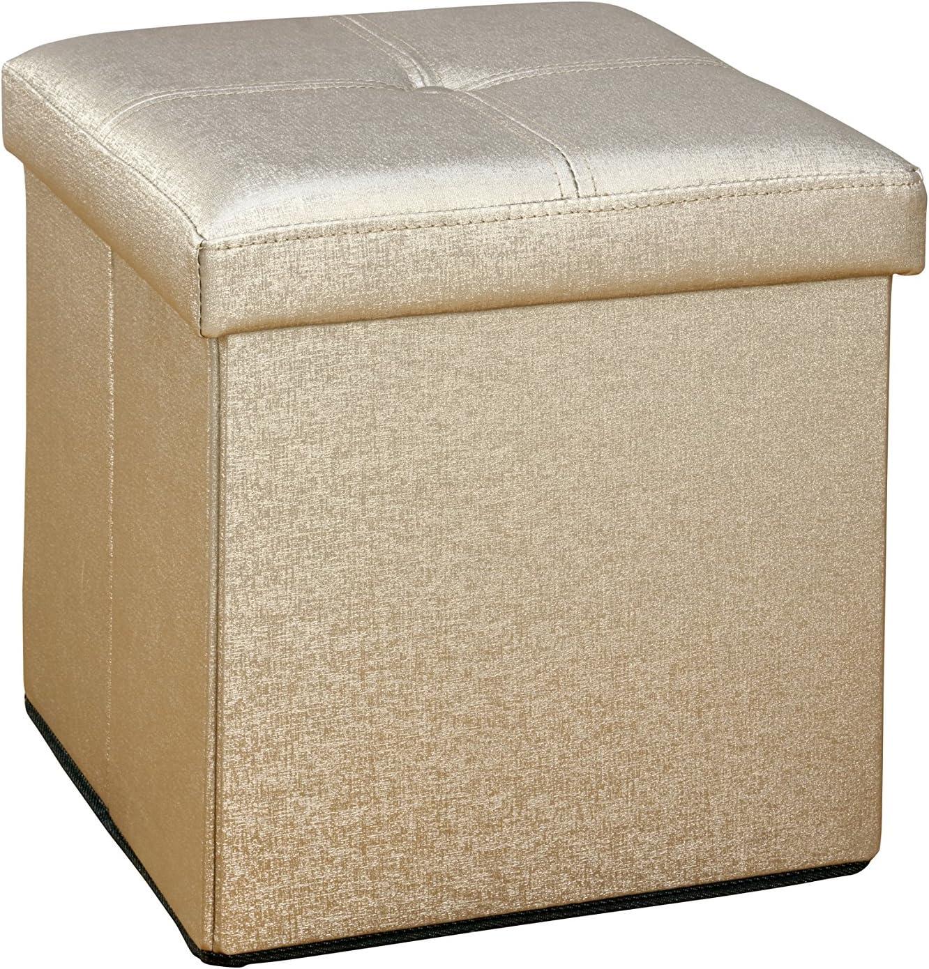 Simplify Luxora Faux Leather Ottoman