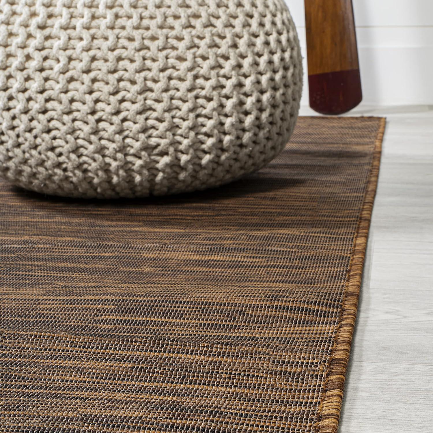 Ethan Modern Flatweave Solid  Area Rug  - JONATHAN Y