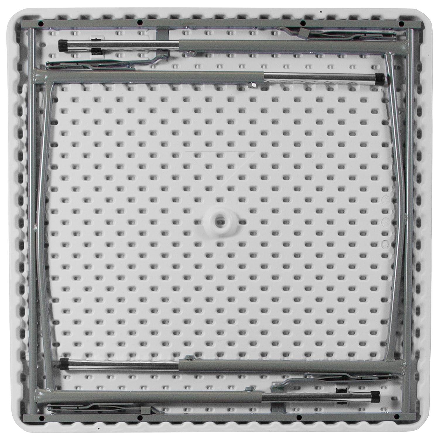 Flash Furniture Parker 2.79-Foot Square Height Adjustable Plastic Folding Table