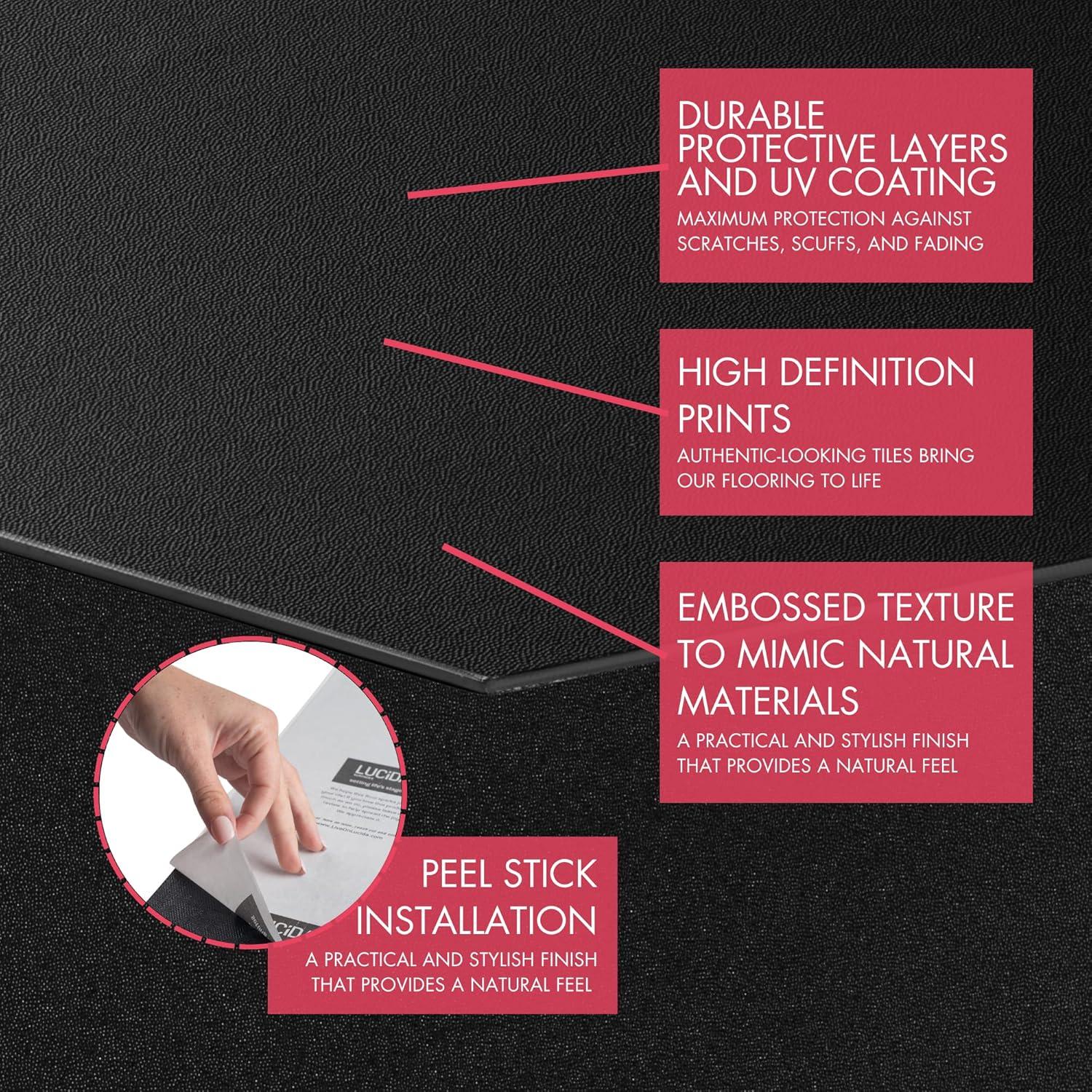 BaseCore HEX Gray 12 MIL x 5.75 in. W Waterproof Peel and Stick Vinyl Plank Sample