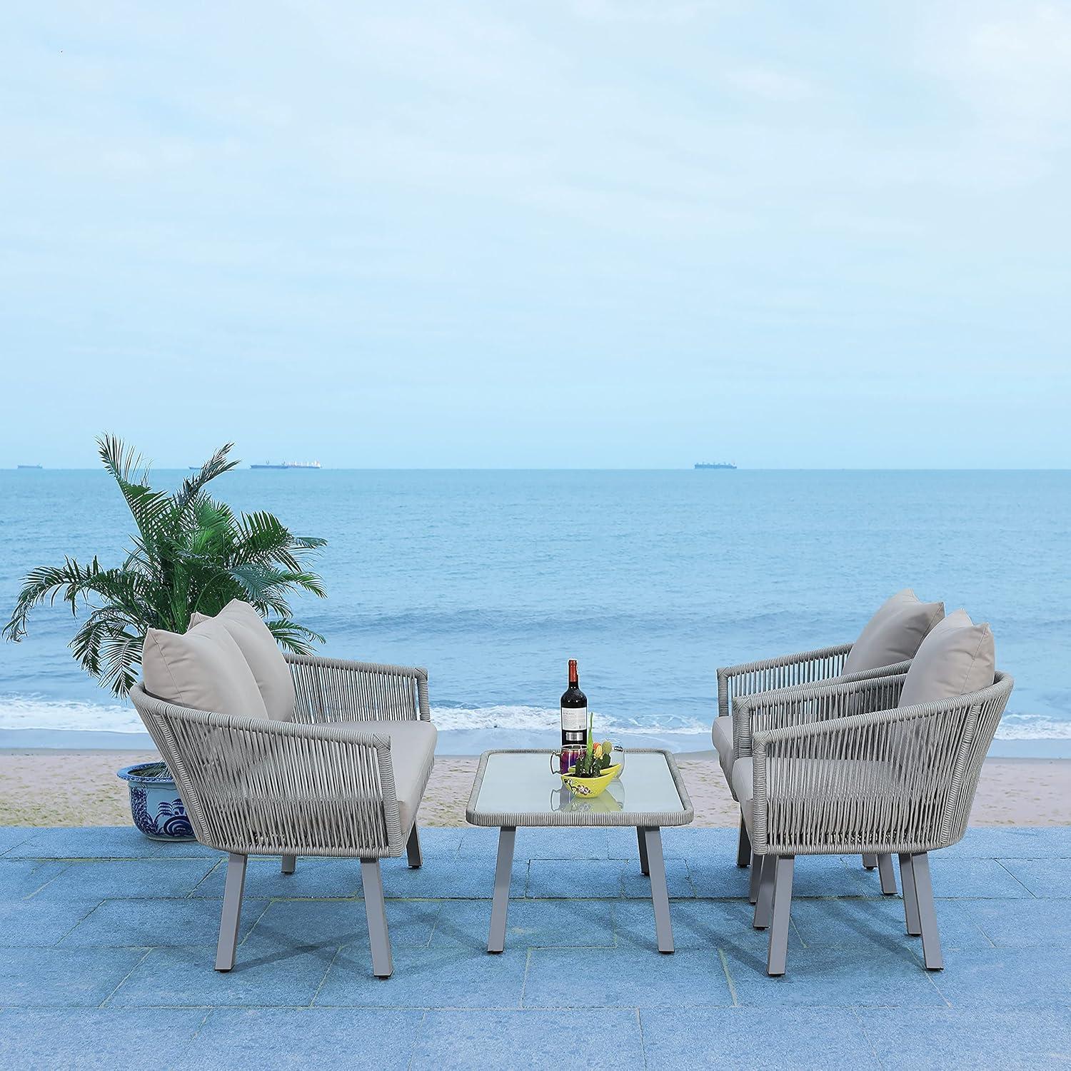 Highland Dunes Oropeza 4 - Person Patio Conversation Sets with Cushions