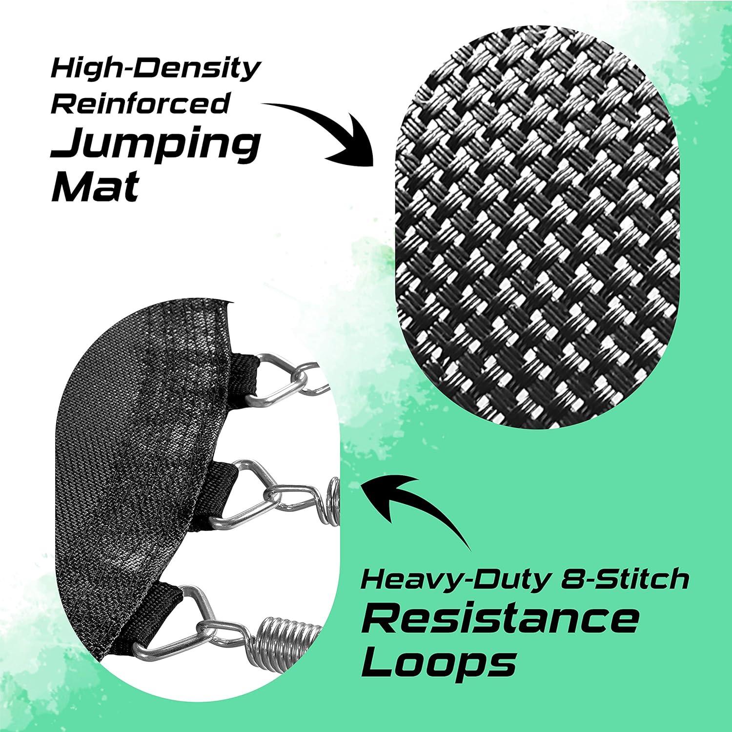Machrus Moxie Pumpkin-Shaped Outdoor Trampoline Set with Top-Ring Frame Safety Enclosure, 14 FT