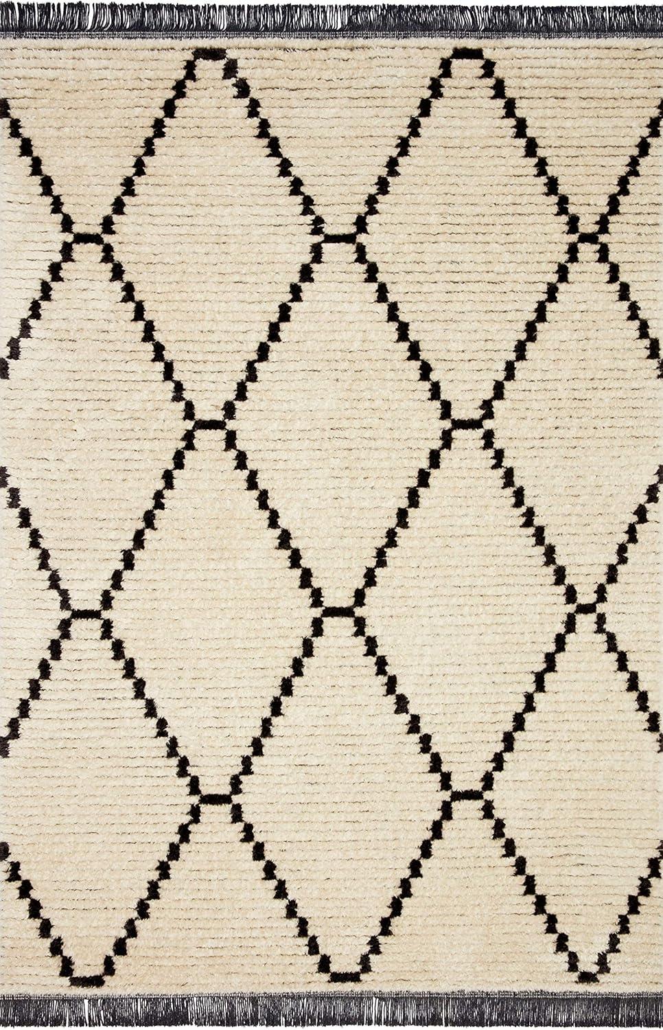 Chris Loves Julia x Loloi Alice Geometric Cream/Charcoal Rug