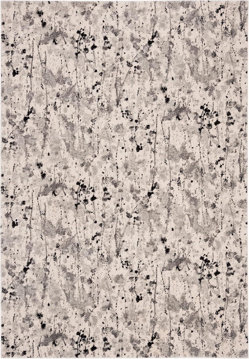 Evoke EVK284 Power Loomed Indoor Area Rug - Ivory/Grey - 4'x6' - Safavieh