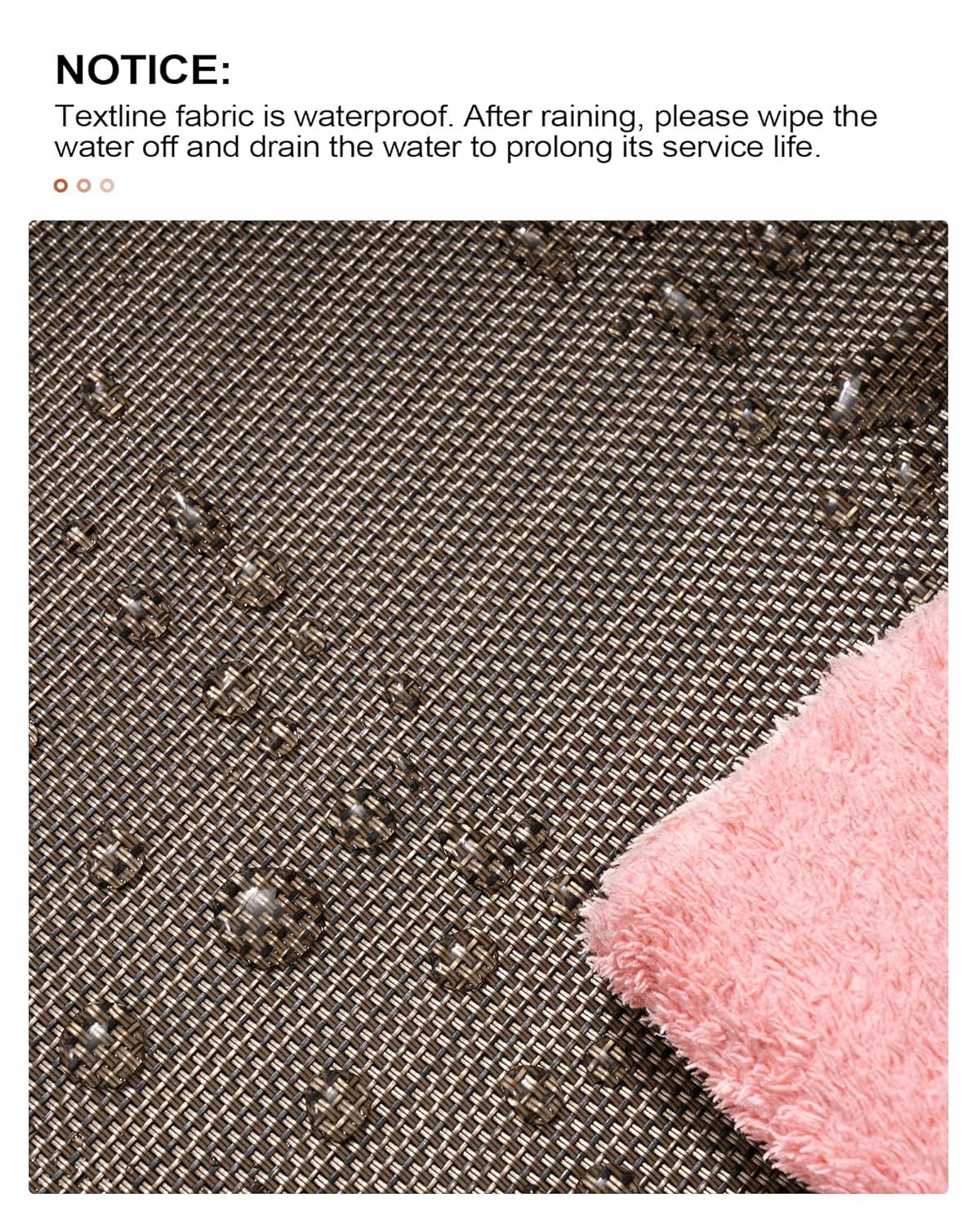 Crestlive Products Tumbonas Ajustables de Aluminio para Patio Exterior (Juego de 2) con Brazos - Ver Imagen Marrón