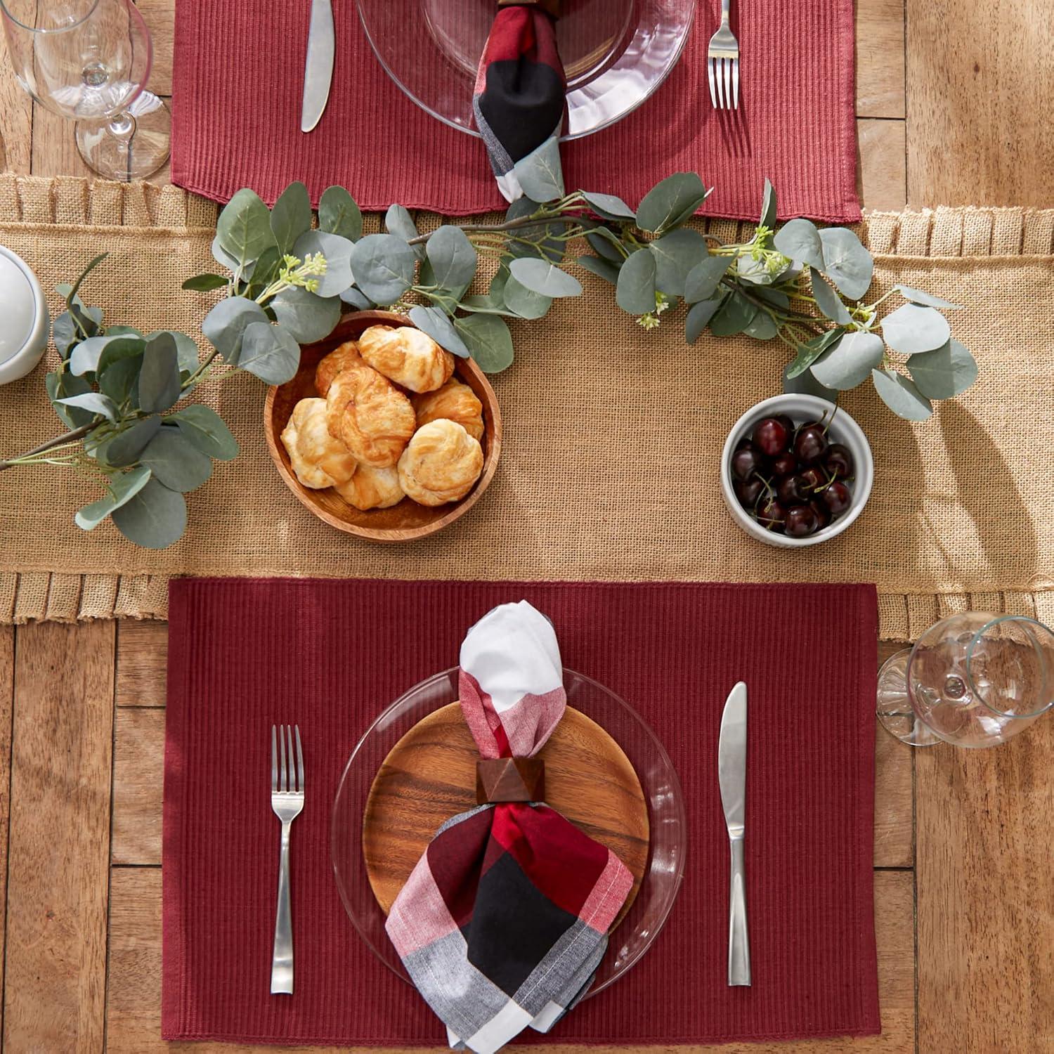 Wine Ribbed Placemat (Set of 6)
