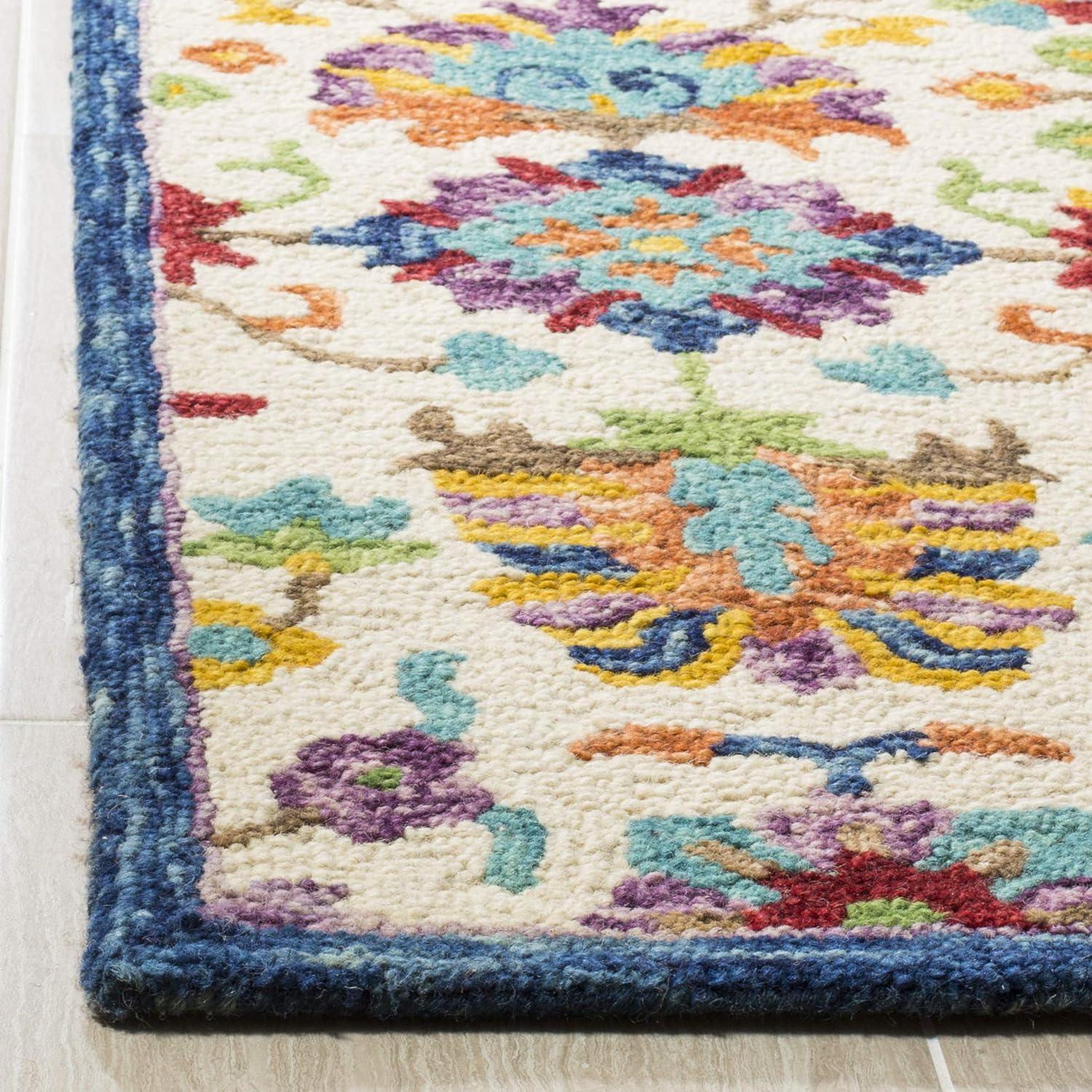 Safavieh ASPEN, IVORY / BLUE, 7' X 7' Square, Area Rug, APN509A-7SQ