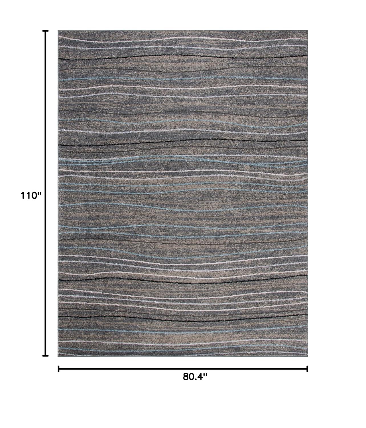 Amsterdam AMS111 Power Loomed Indoor Area Rug - Silver/Beige - 6'7"x9'2" - Safavieh