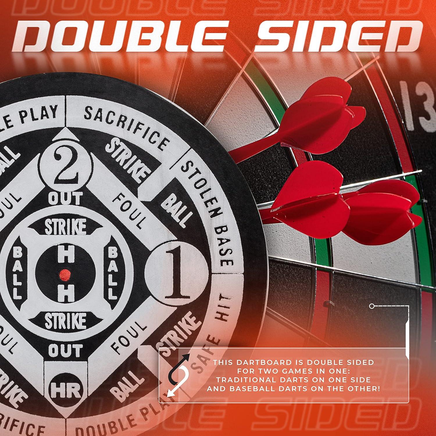 GSE Games & Sports Expert 18-Inch Baseball Dartboard with Darts