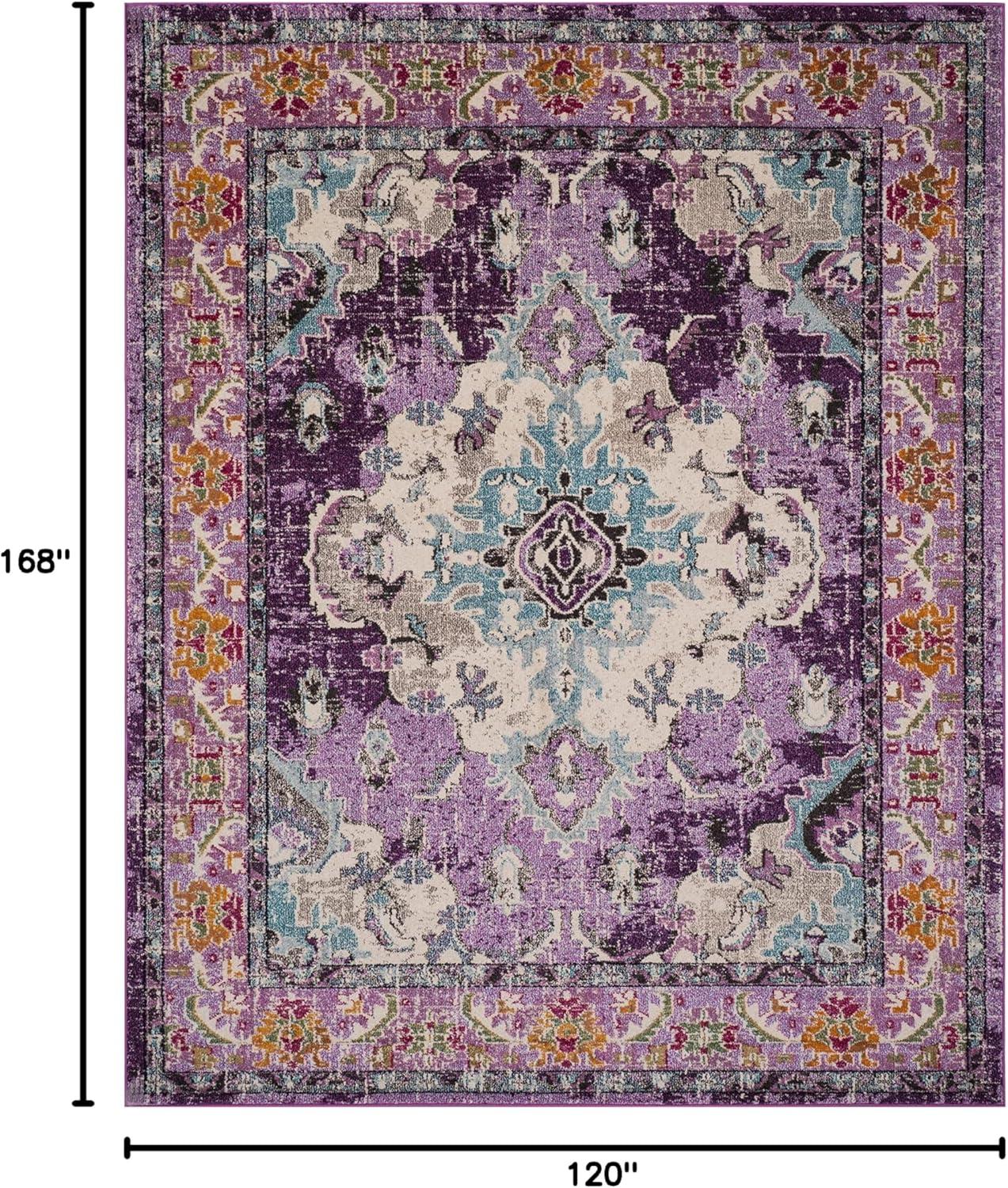 Monaco MNC243 Power Loomed Indoor Area Rug - Violet/Light Blue - 10'x14' - Safavieh.