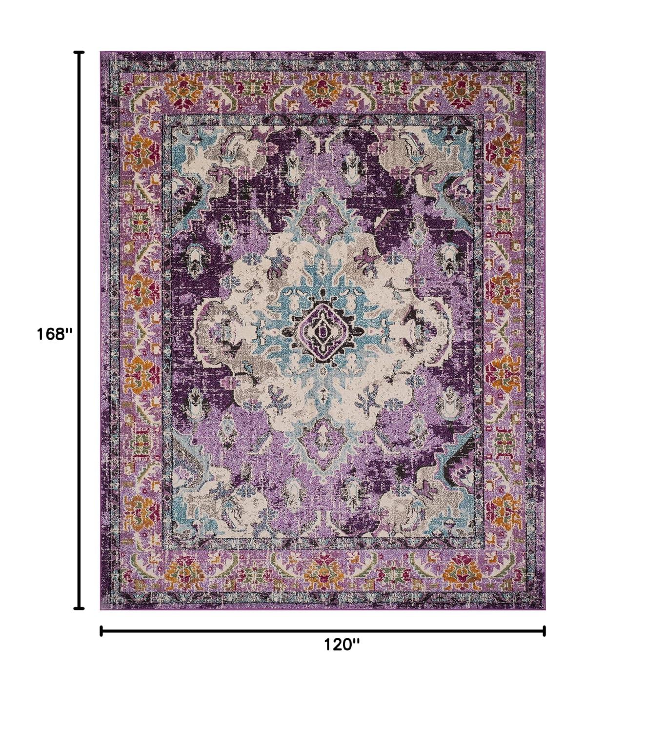 Monaco MNC243 Power Loomed Indoor Area Rug - Violet/Light Blue - 10'x14' - Safavieh.