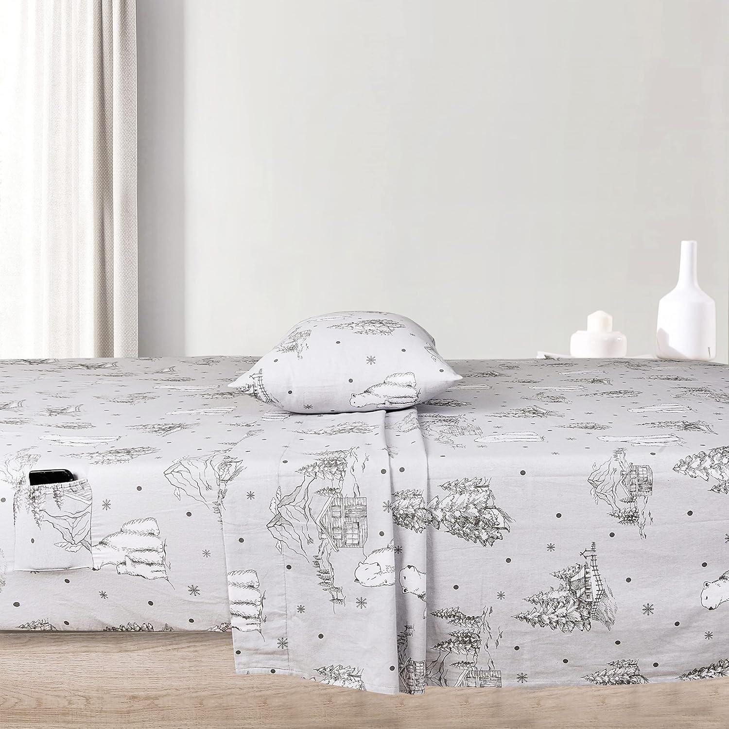 Enviohome Colyt 100% Cotton Flannel Sheet Set