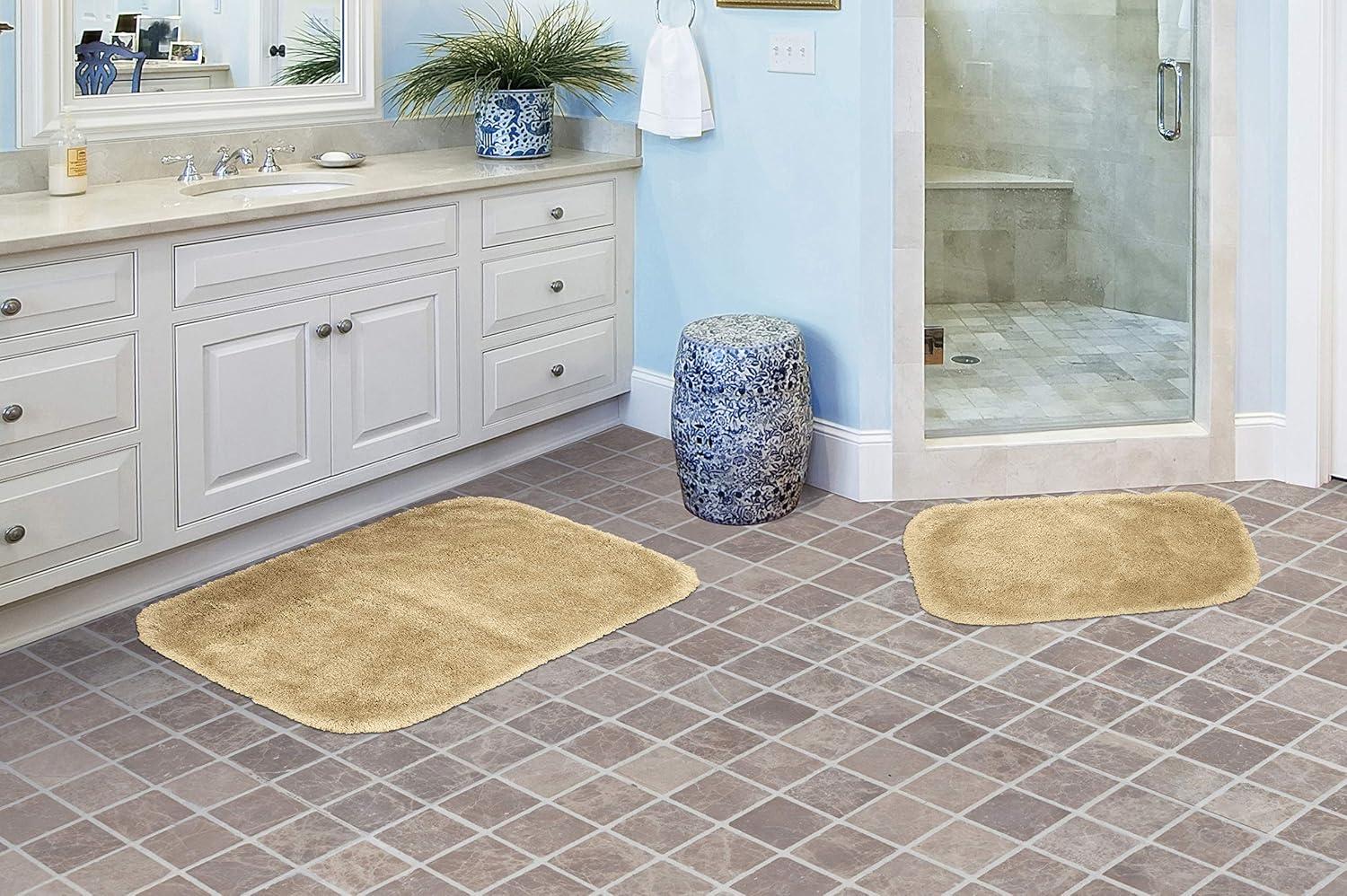 2pc Finest Luxury Ultra Plush Washable Nylon Bath Rug Set - Garland