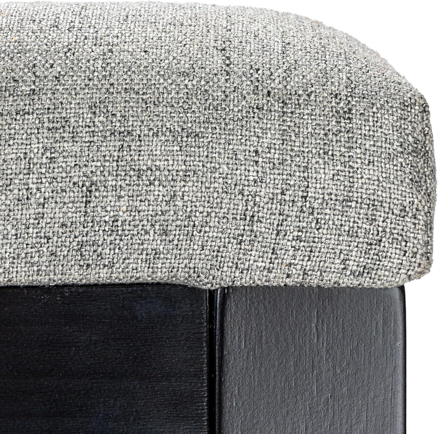 Creative Co-Op Crawford Mid-Century Modern Eucalyptus Wood Arm Chair W/ Cane Back and Velvet Upholstered Seat Cushion,Dark Blue