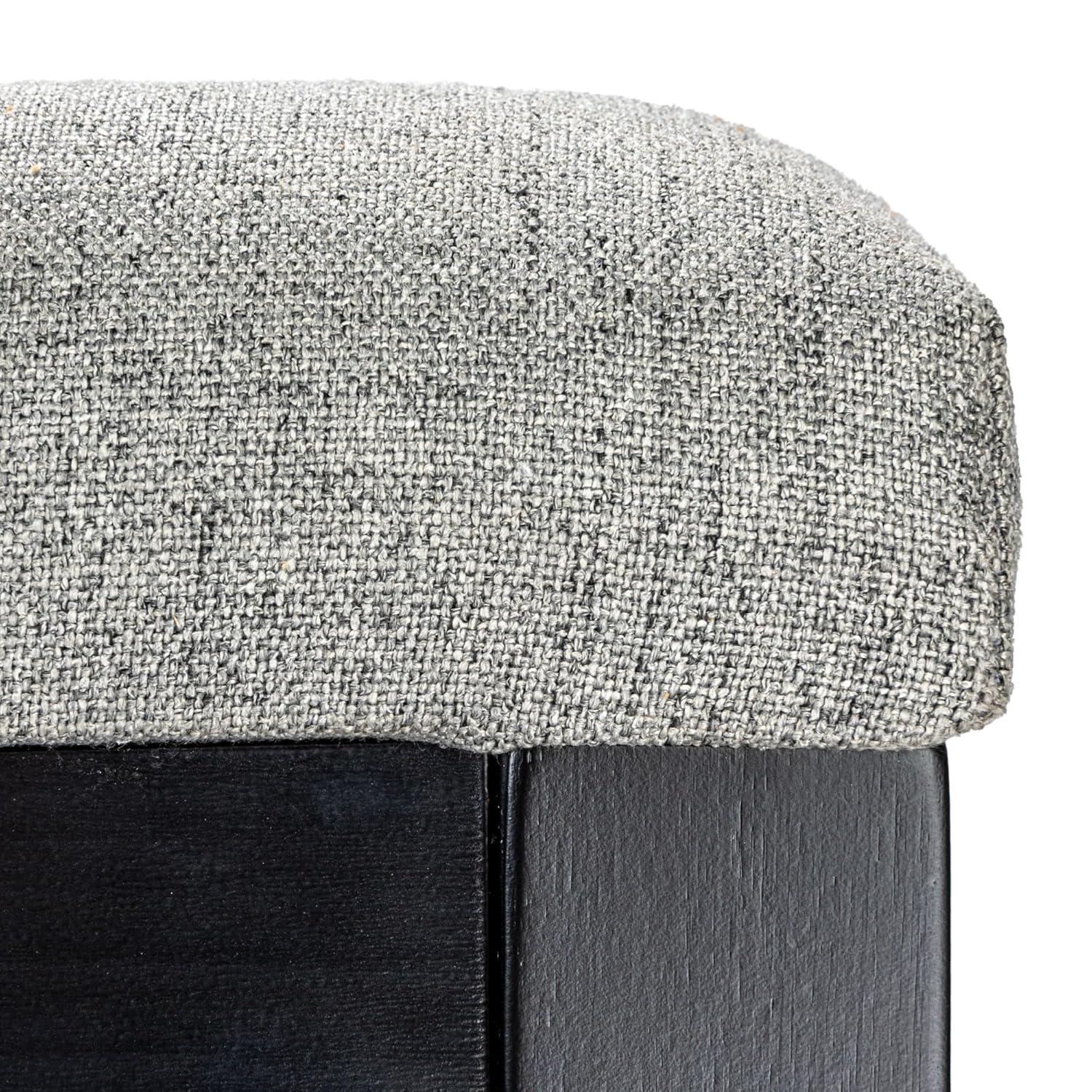 Creative Co-Op Crawford Mid-Century Modern Eucalyptus Wood Arm Chair W/ Cane Back and Velvet Upholstered Seat Cushion,Dark Blue