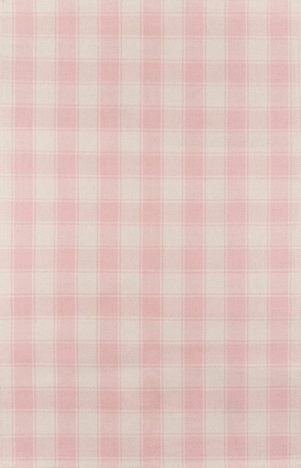 Marlborough Plaid Handmade Flatweave Wool Pink/Ivory Area Rug