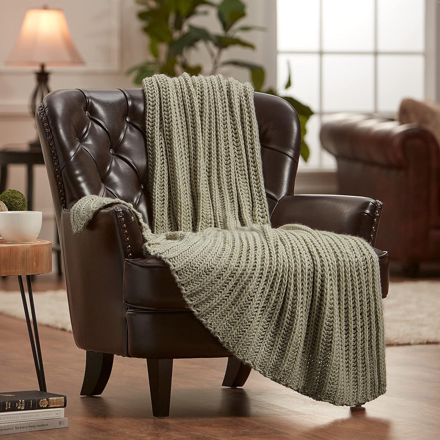 Chunky Knit Throw Blanket