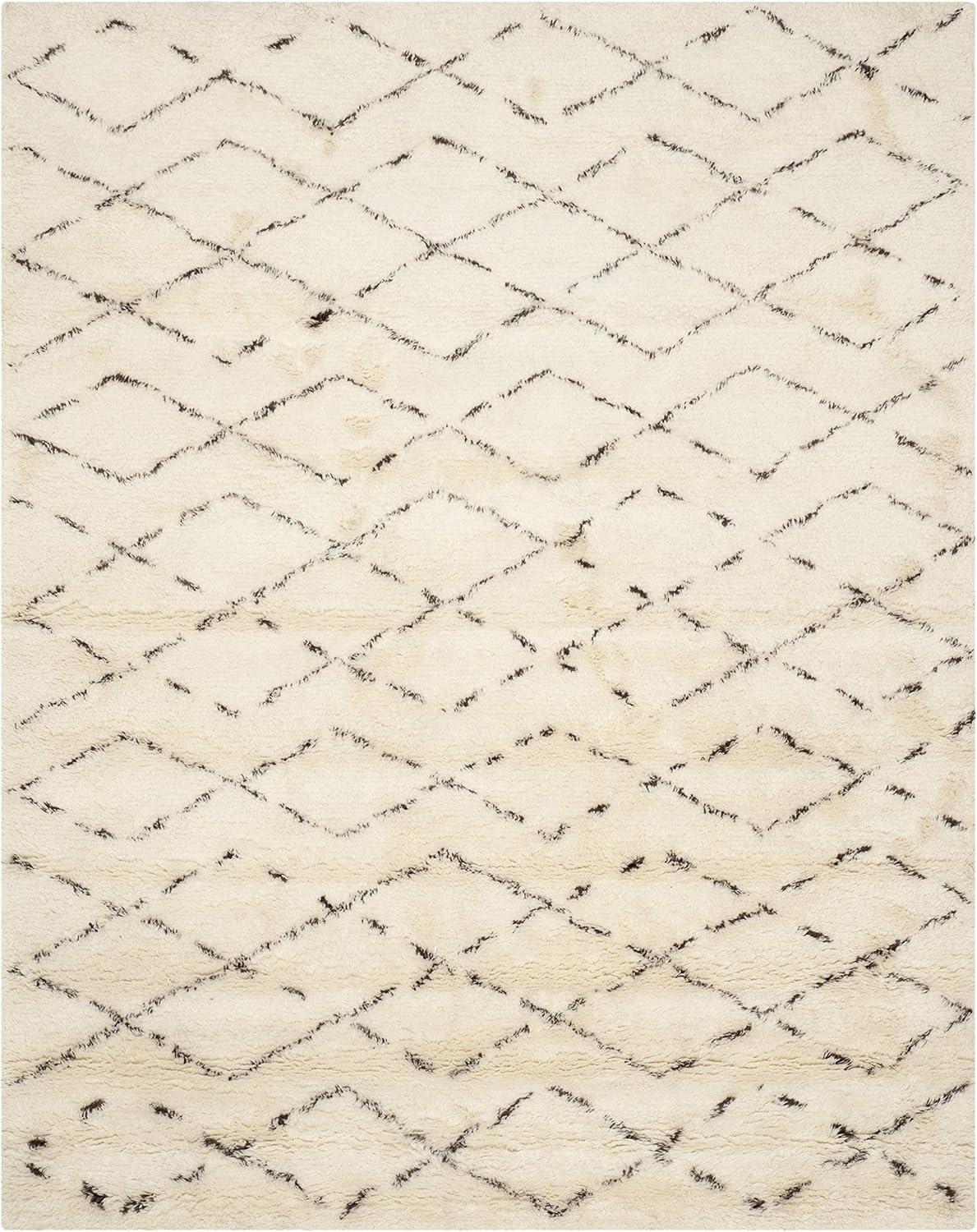 Casablanca CSB847 Hand Tufted Indoor Area Rug - Ivory/Brown - 8'x10' - Safavieh