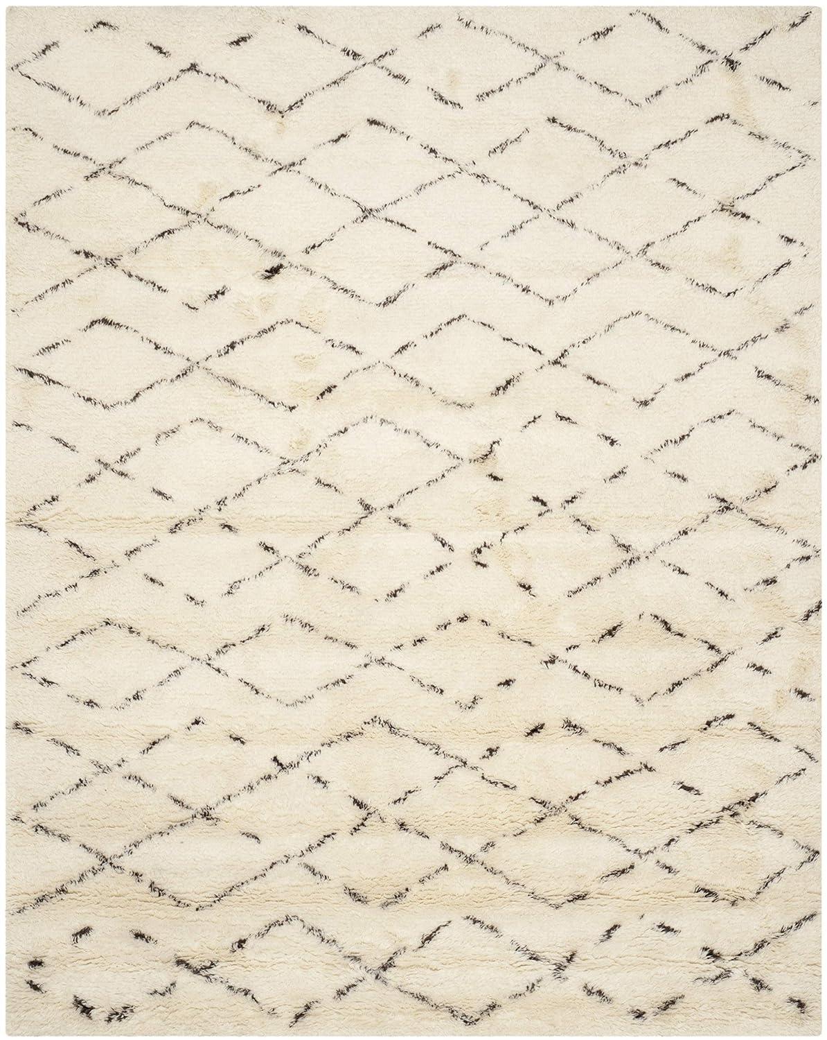 Casablanca CSB847 Hand Tufted Indoor Area Rug - Ivory/Brown - 8'x10' - Safavieh
